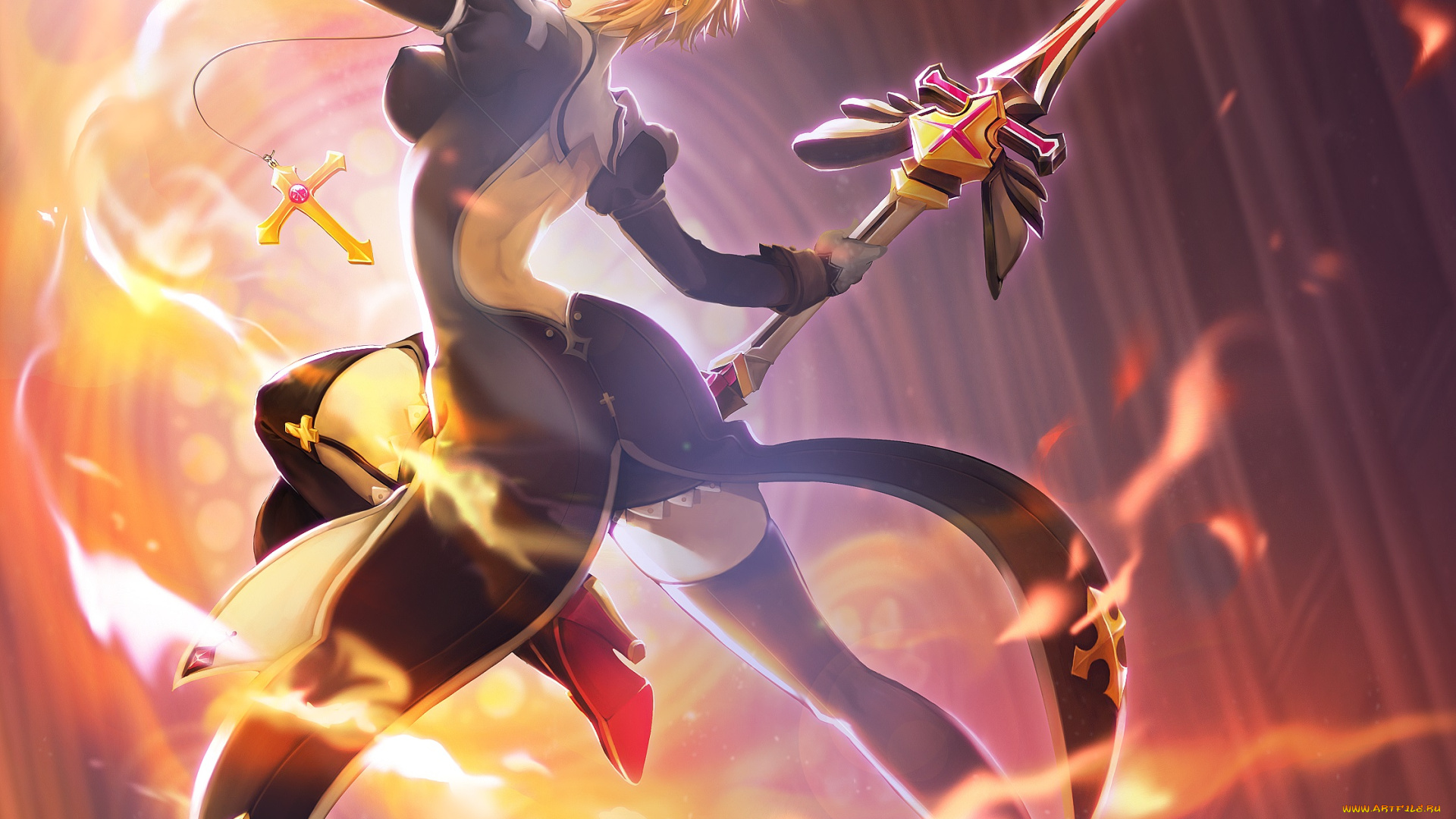 аниме, оружие, , техника, , технологии, меч, девушка