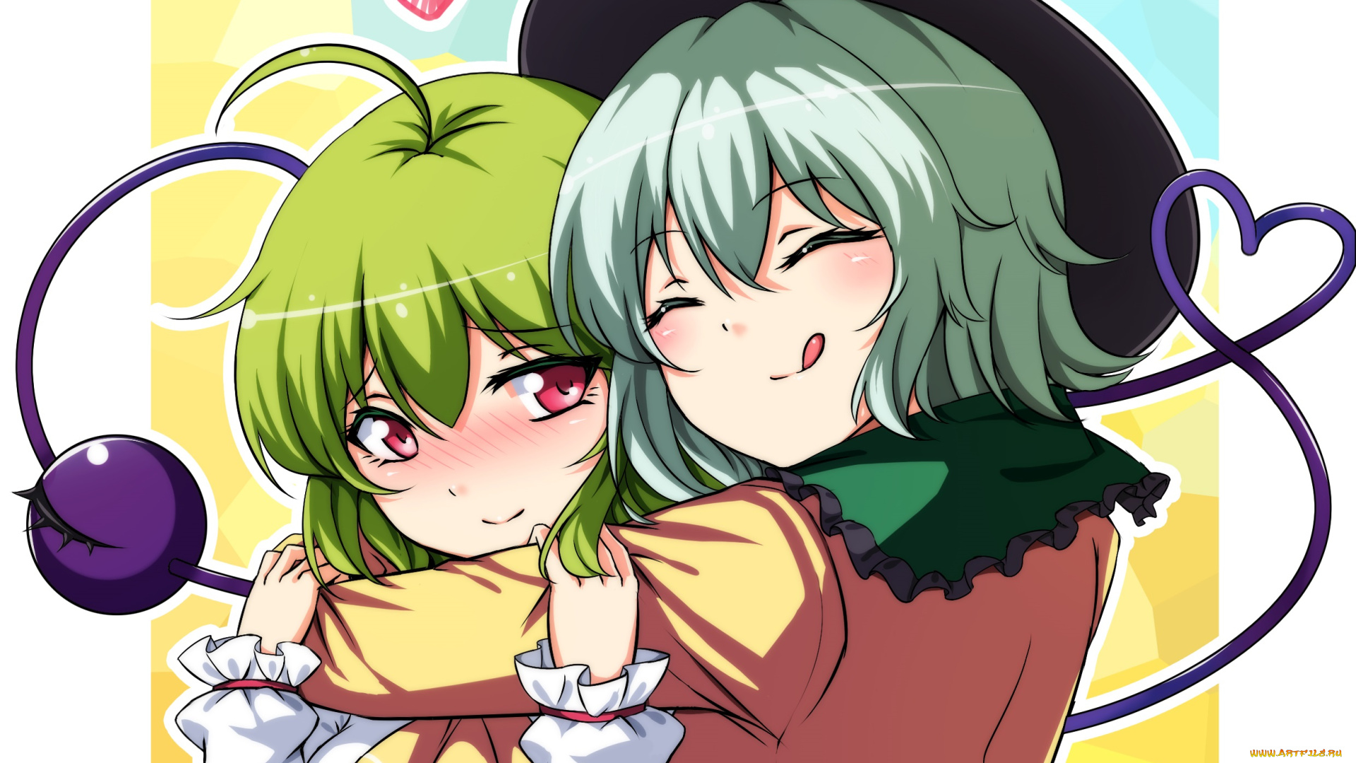 аниме, touhou, девочки, арт