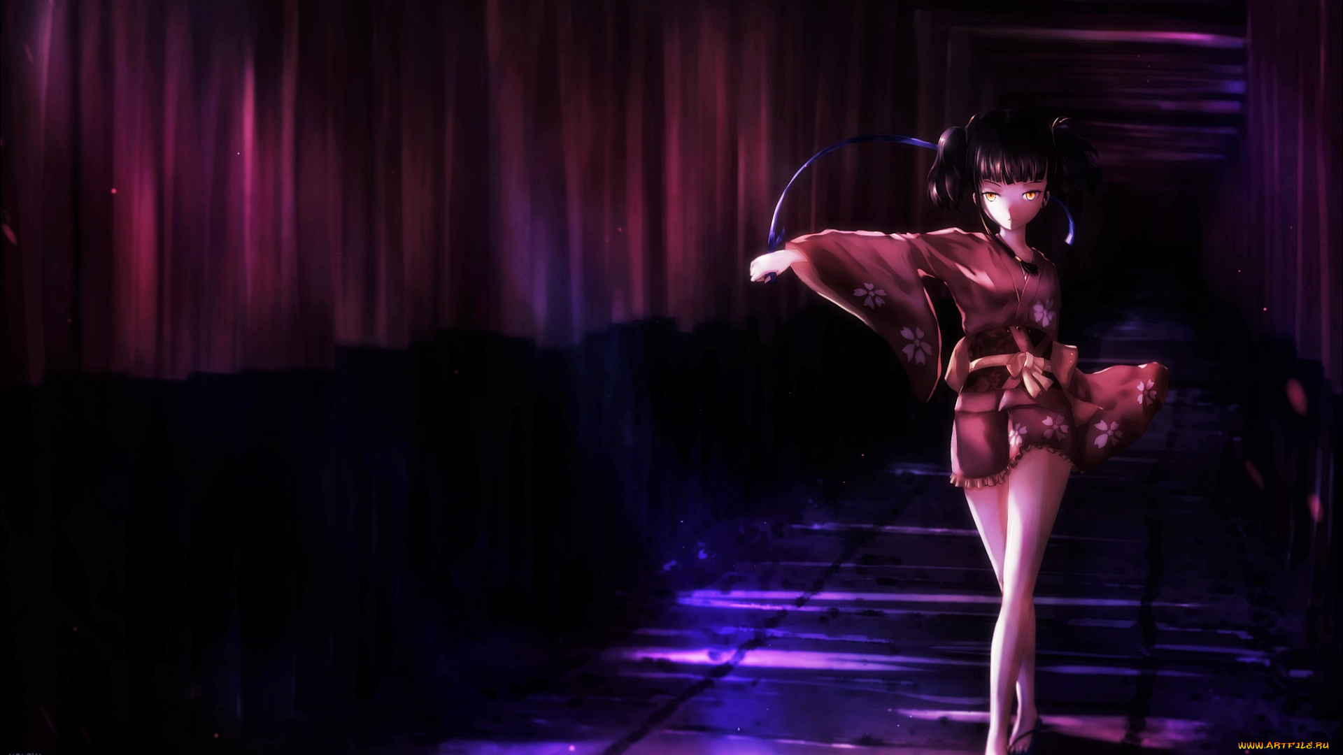 аниме, unknown, , другое, взгляд, девушка, фон