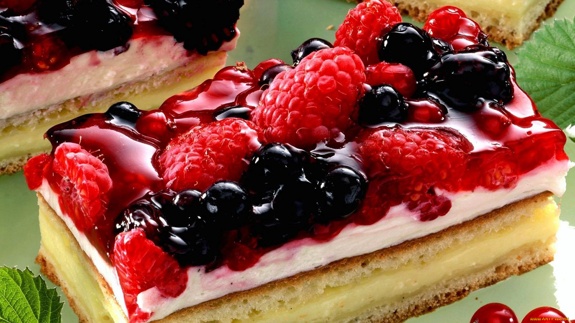 еда, пироги, малина, кусок, ягоды, пирог, смородина