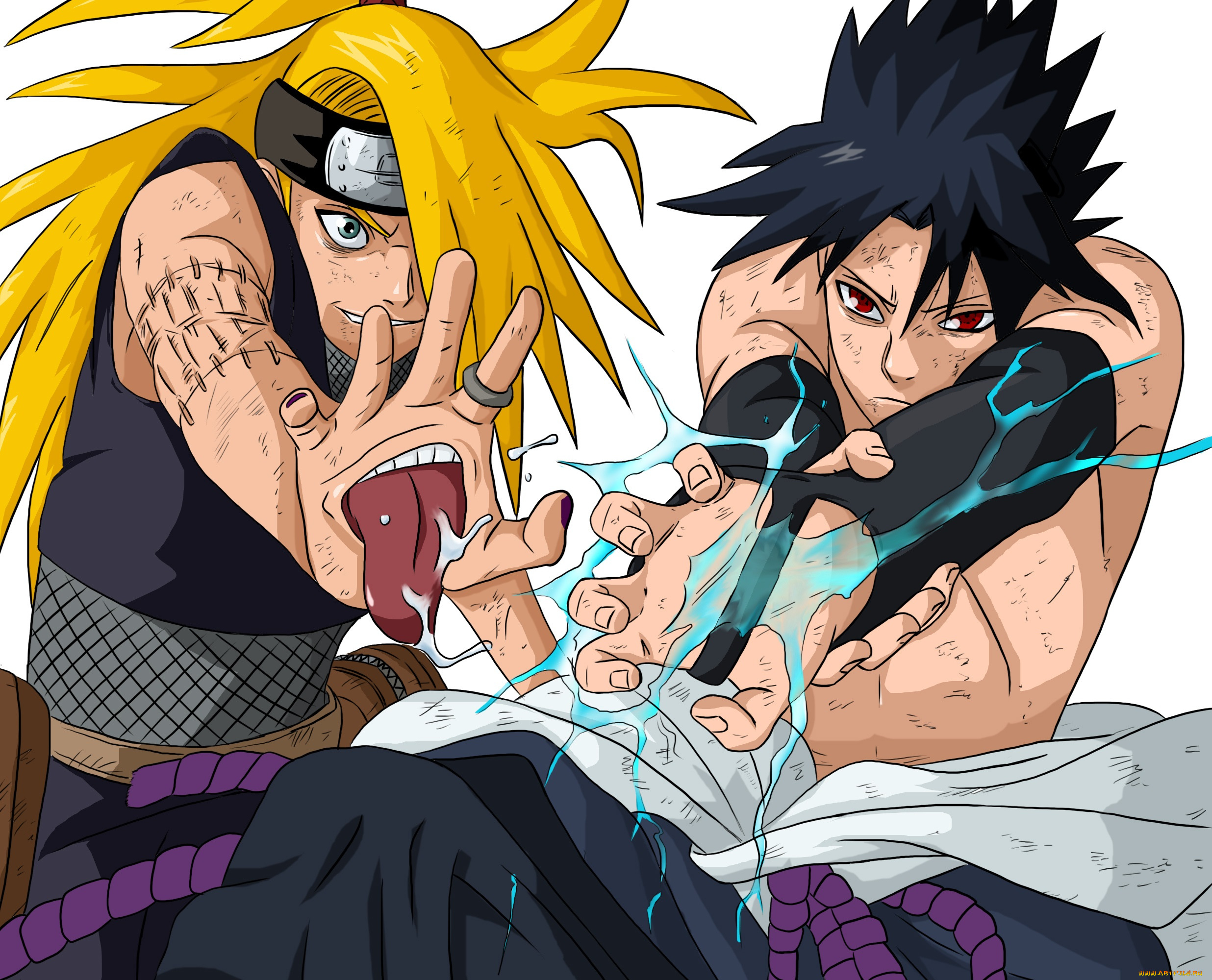 аниме, naruto, саске, дейдара