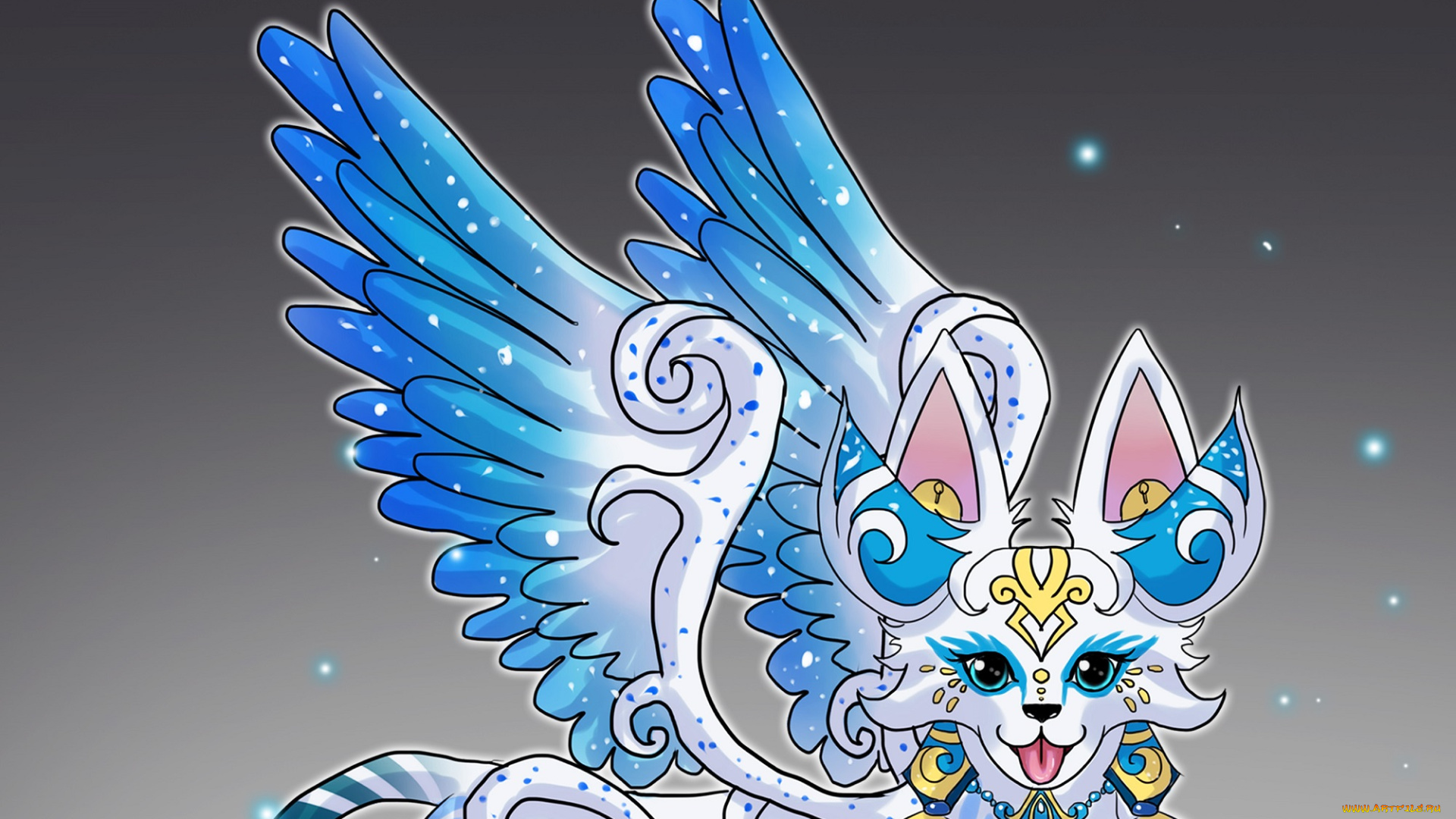 рисованное, животные, , сказочные, , мифические, зверёк