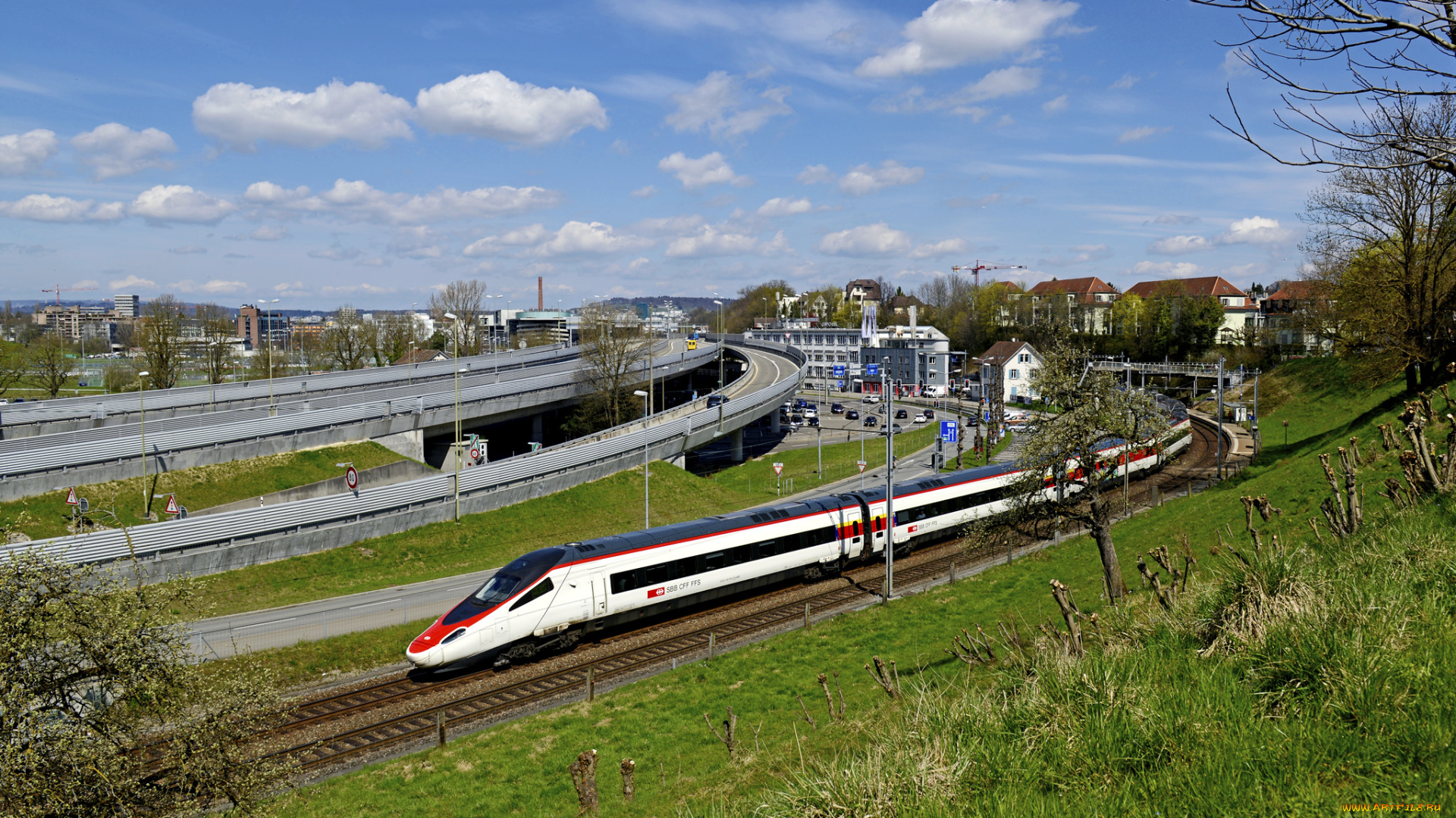 техника, поезда, локомотив, состав