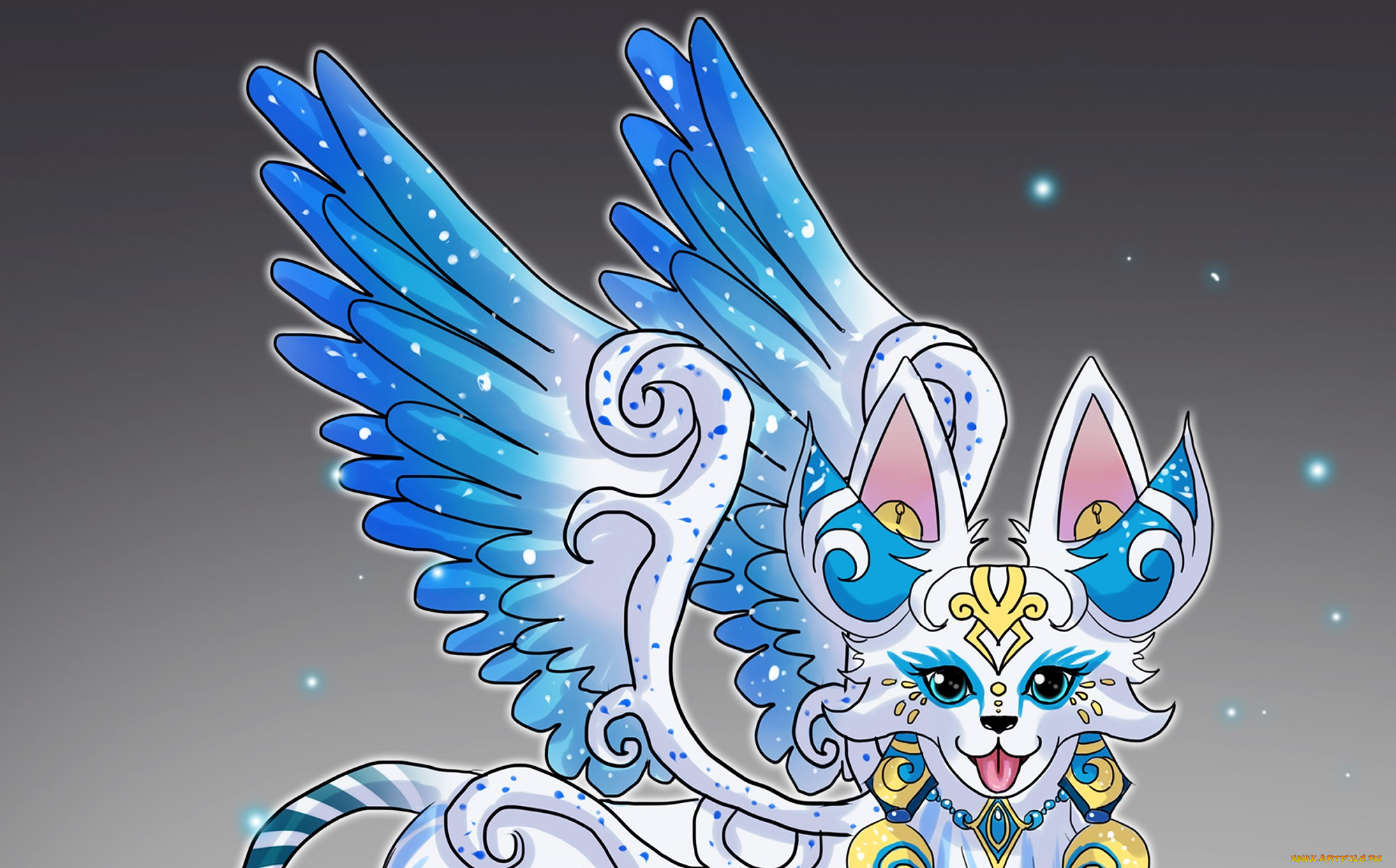 рисованное, животные, , сказочные, , мифические, зверёк