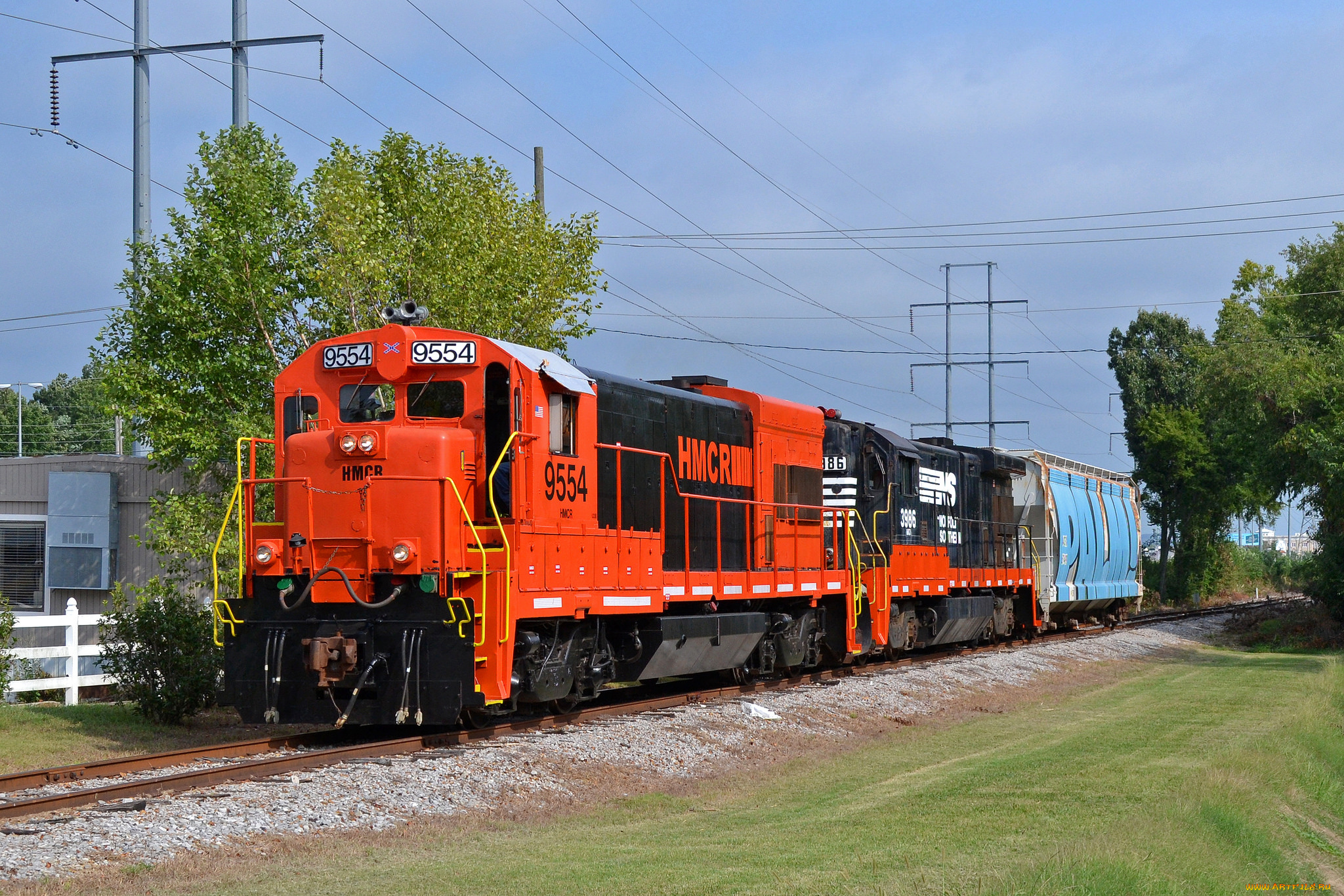 техника, поезда, локомотив, состав