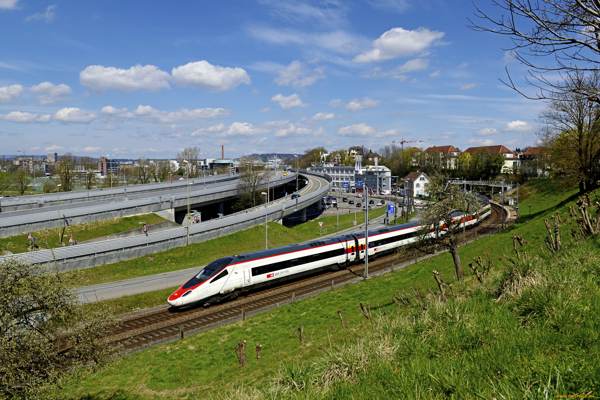 техника, поезда, локомотив, состав