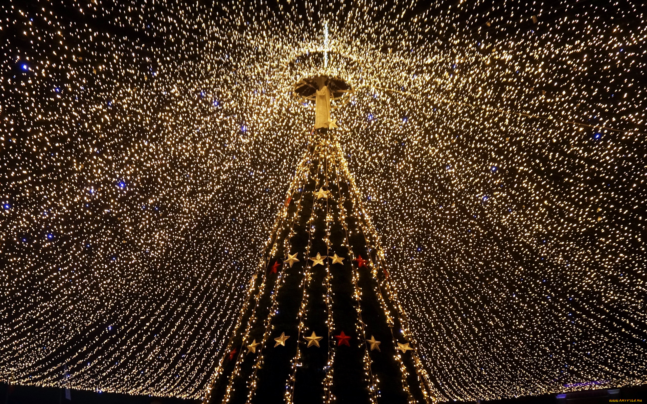 праздничные, Ёлки, гирлянды