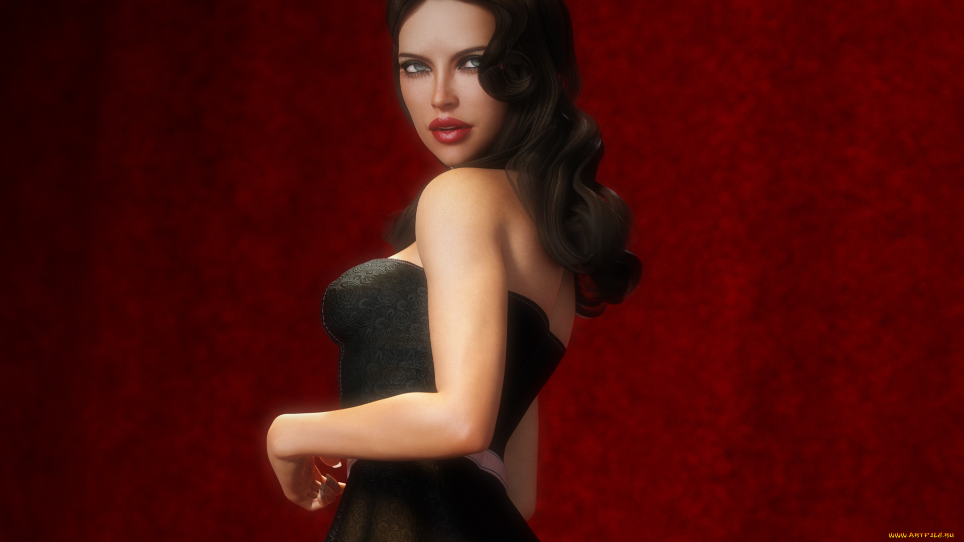 3д, графика, люди, , people, девушка, фон, взгляд