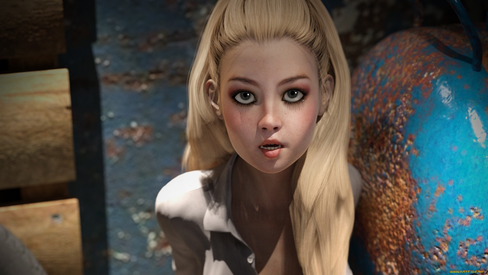 3д, графика, люди, , people, девушка, взгляд, фон