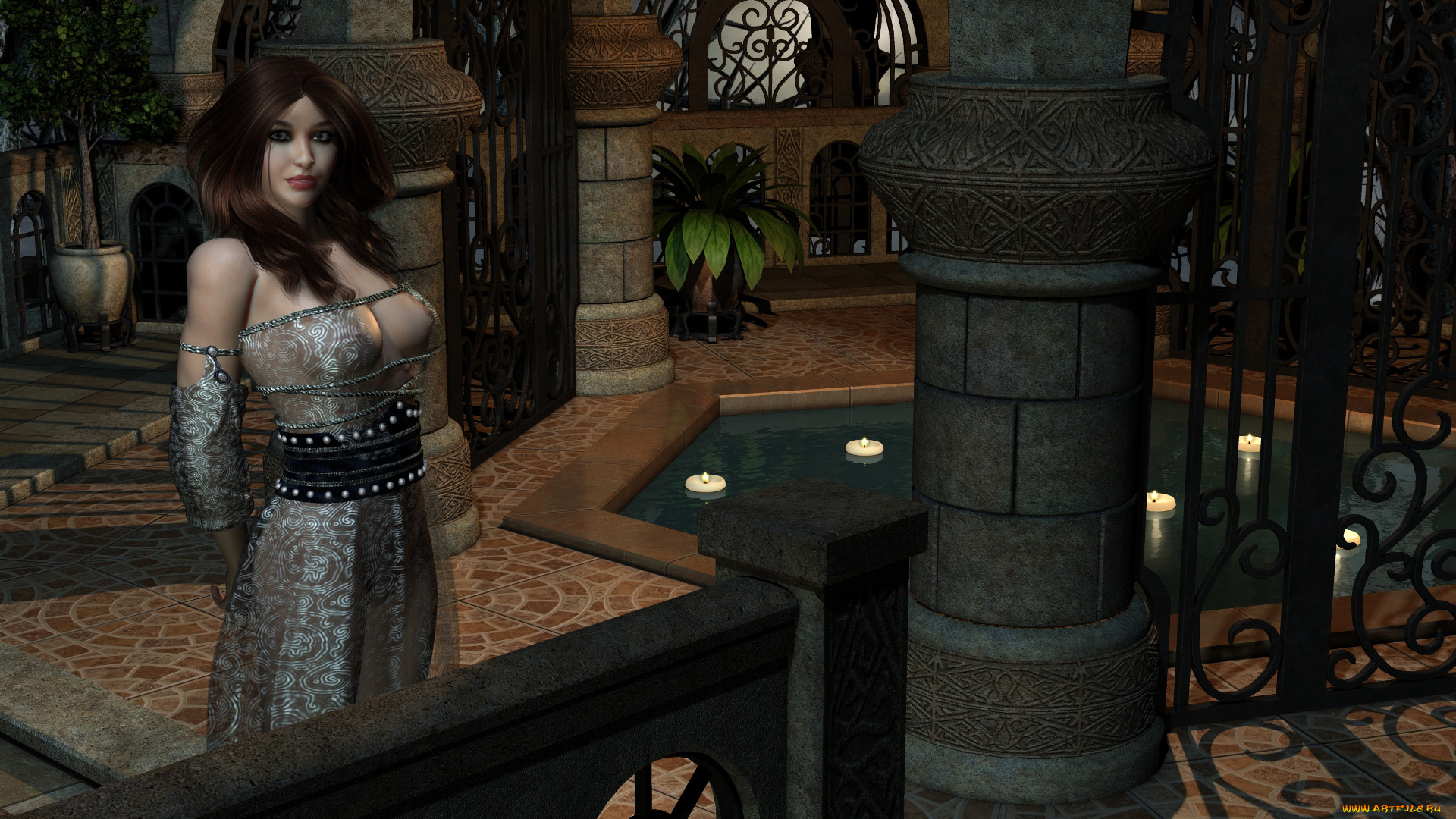 3д, графика, люди, , people, фон, взгляд, девушка