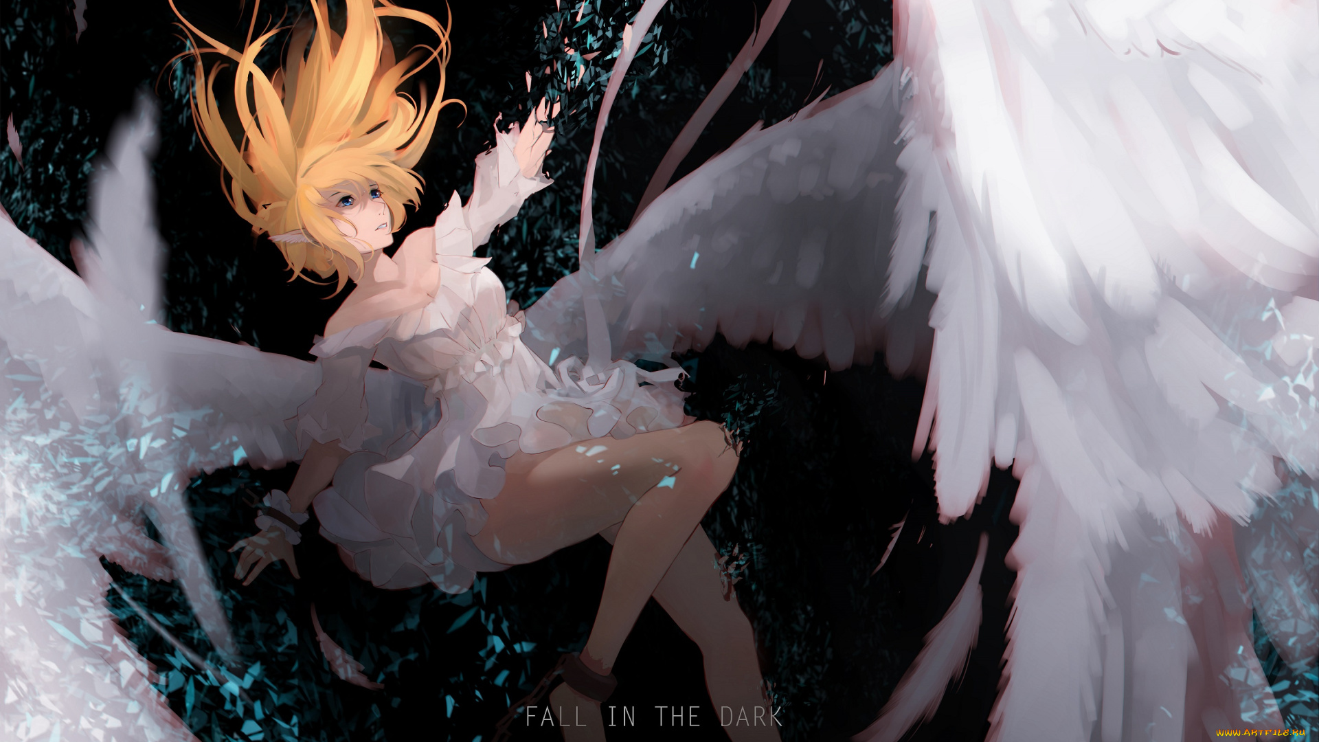 аниме, ангелы, , демоны, падение, tagme, artist, девушка, ангел