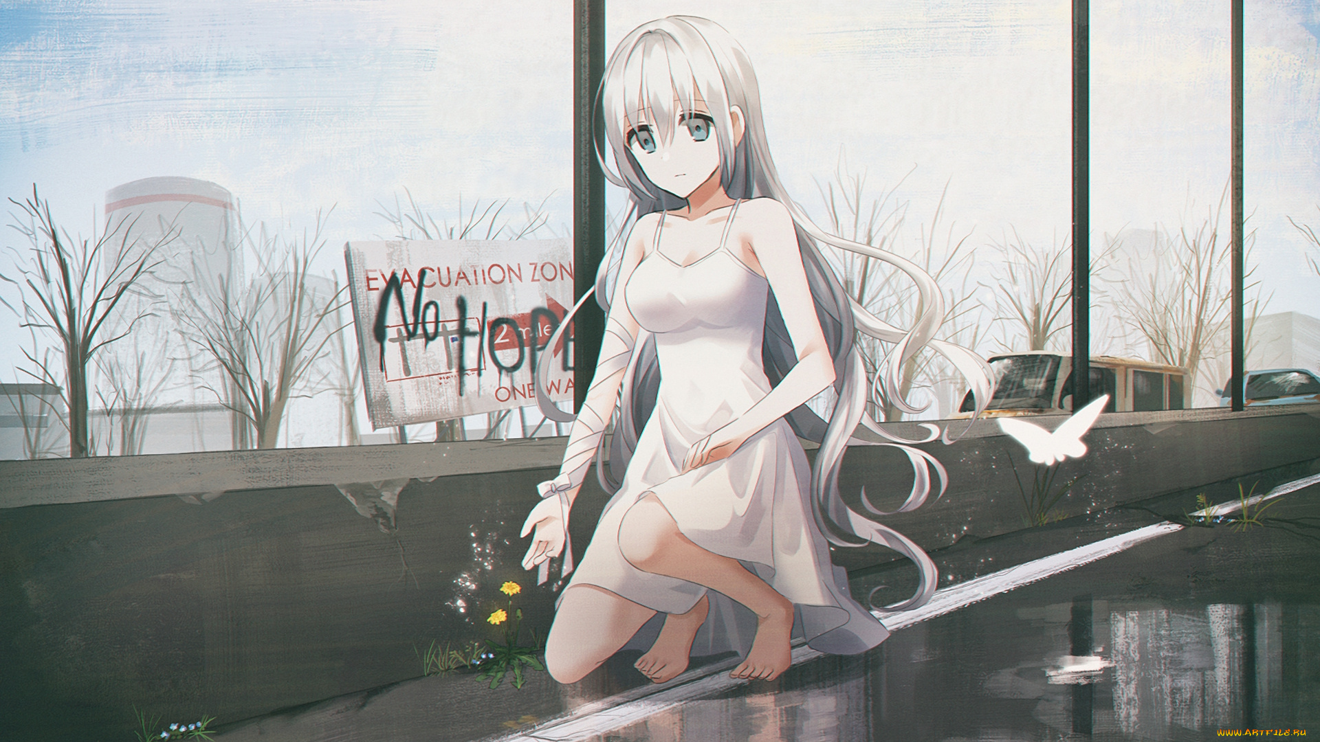 аниме, город, , улицы, , интерьер, , здания, фон, взгляд, девушка