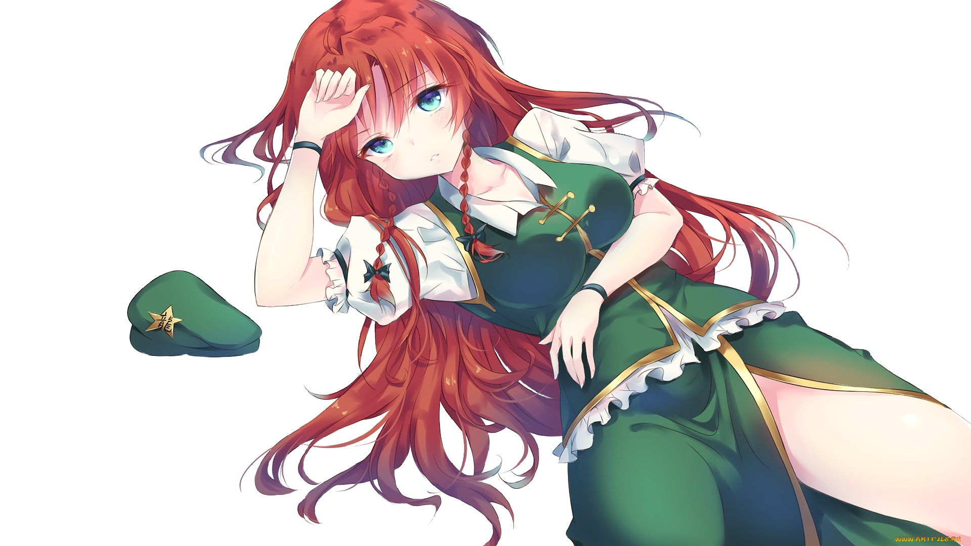 аниме, touhou, фон, взгляд, девушка