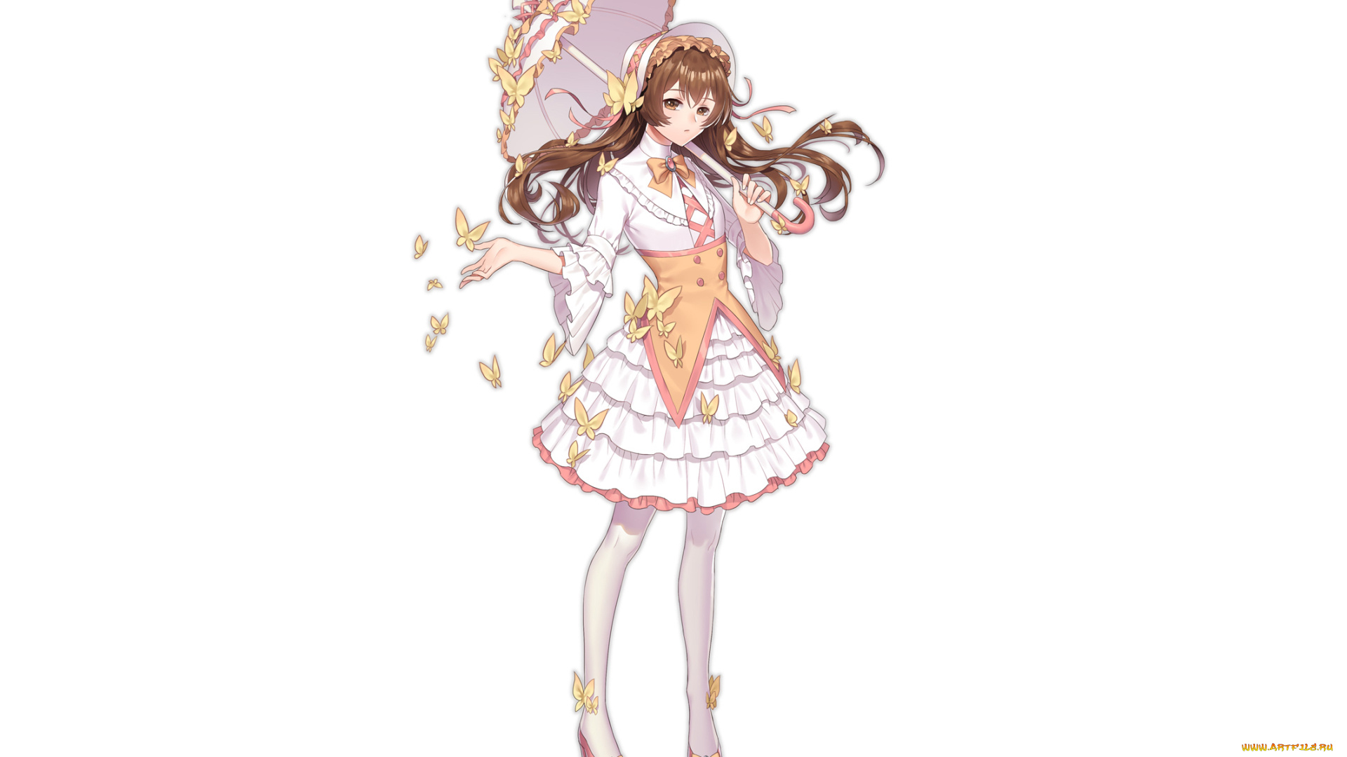 аниме, unknown, , другое, , фон, взгляд, девушка