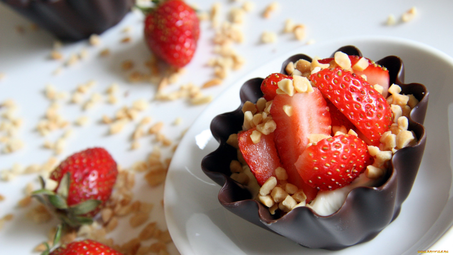 еда, мороженое, , десерты, лакомство, клубника, десерт