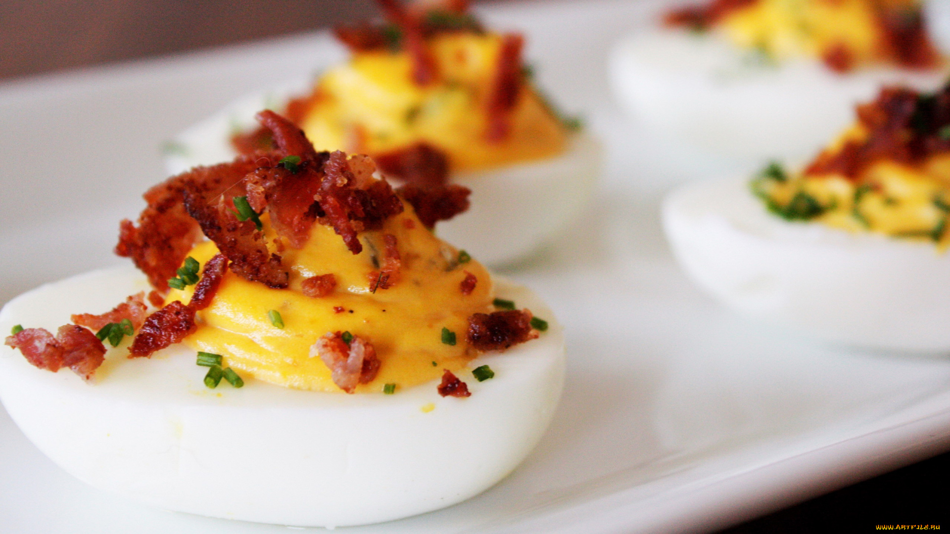 еда, Яичные, блюда, яйца, фаршированные