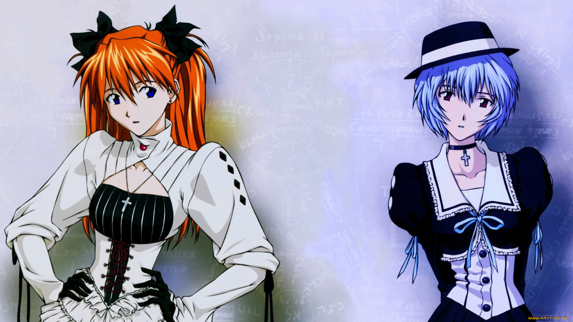 neon, genesis, evangelion, аниме, evangelion, наряды, шляпа, крестик, девушки
