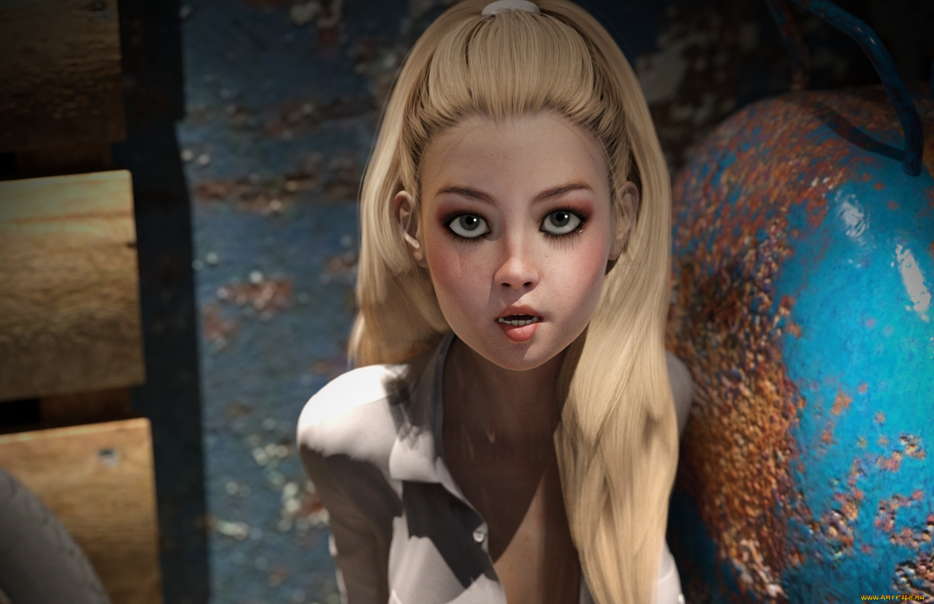 3д, графика, люди, , people, девушка, взгляд, фон