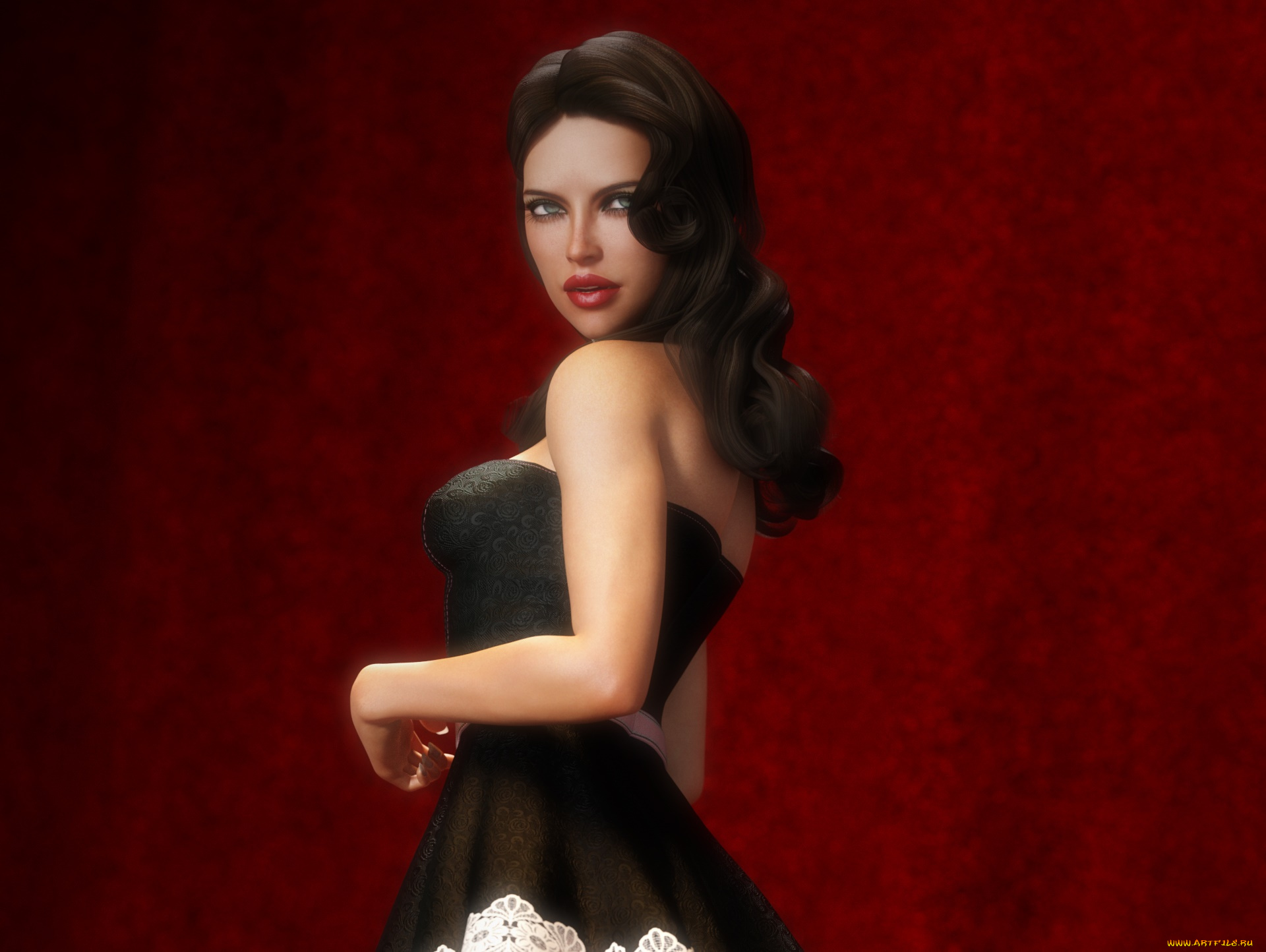 3д, графика, люди, , people, девушка, фон, взгляд