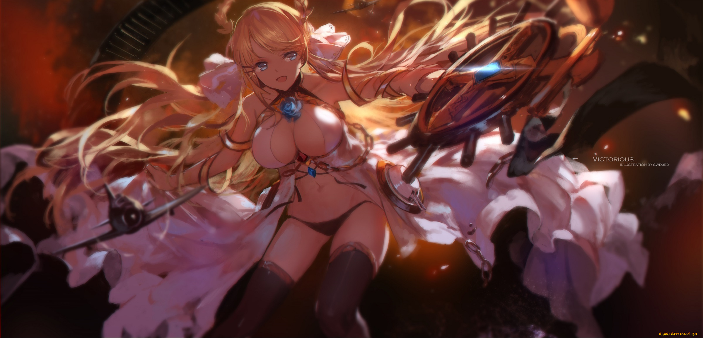 аниме, azur, lane, swd3e2, azur, lane, victorious