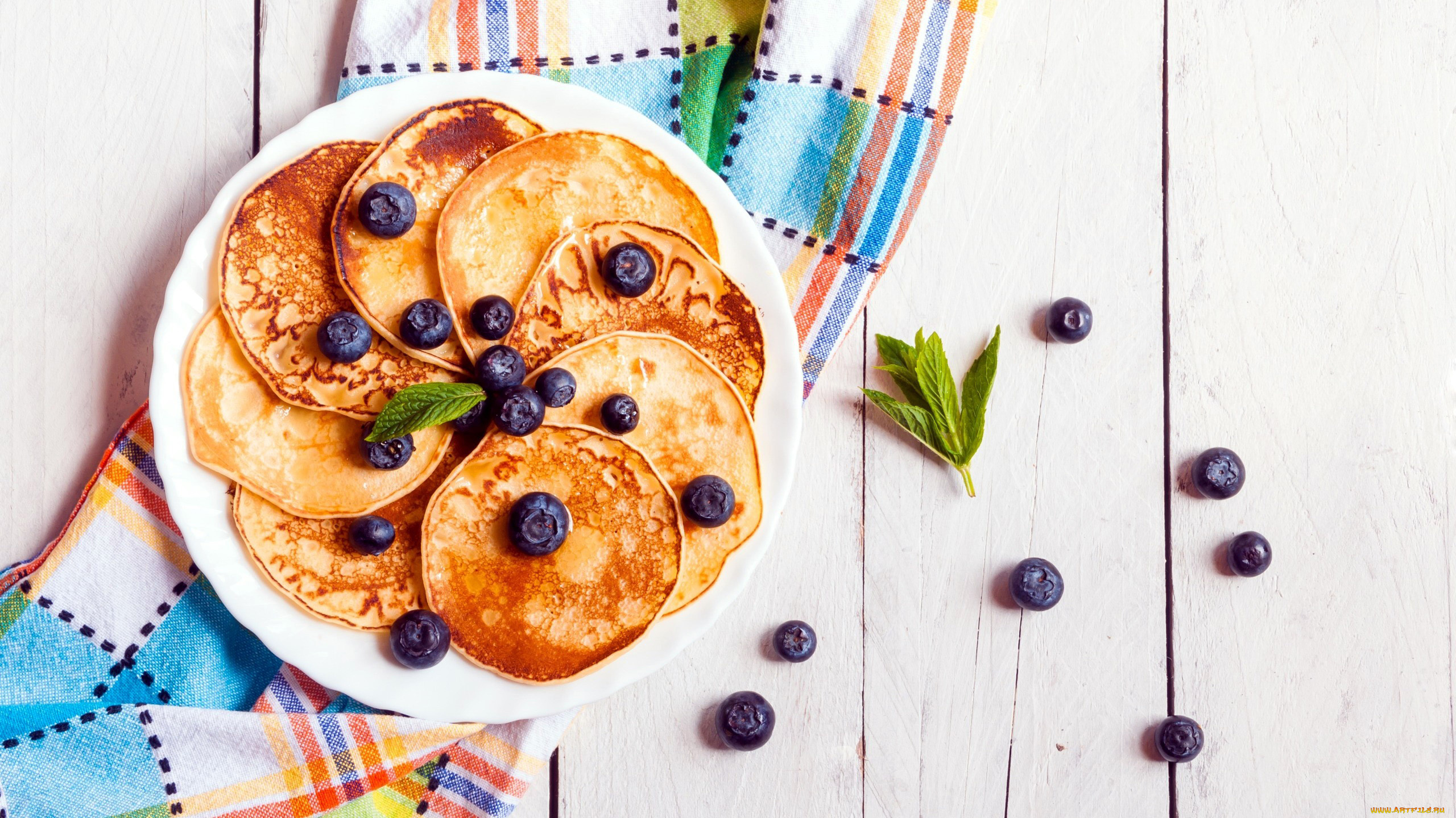 еда, блины, , оладьи, оладьи, черника