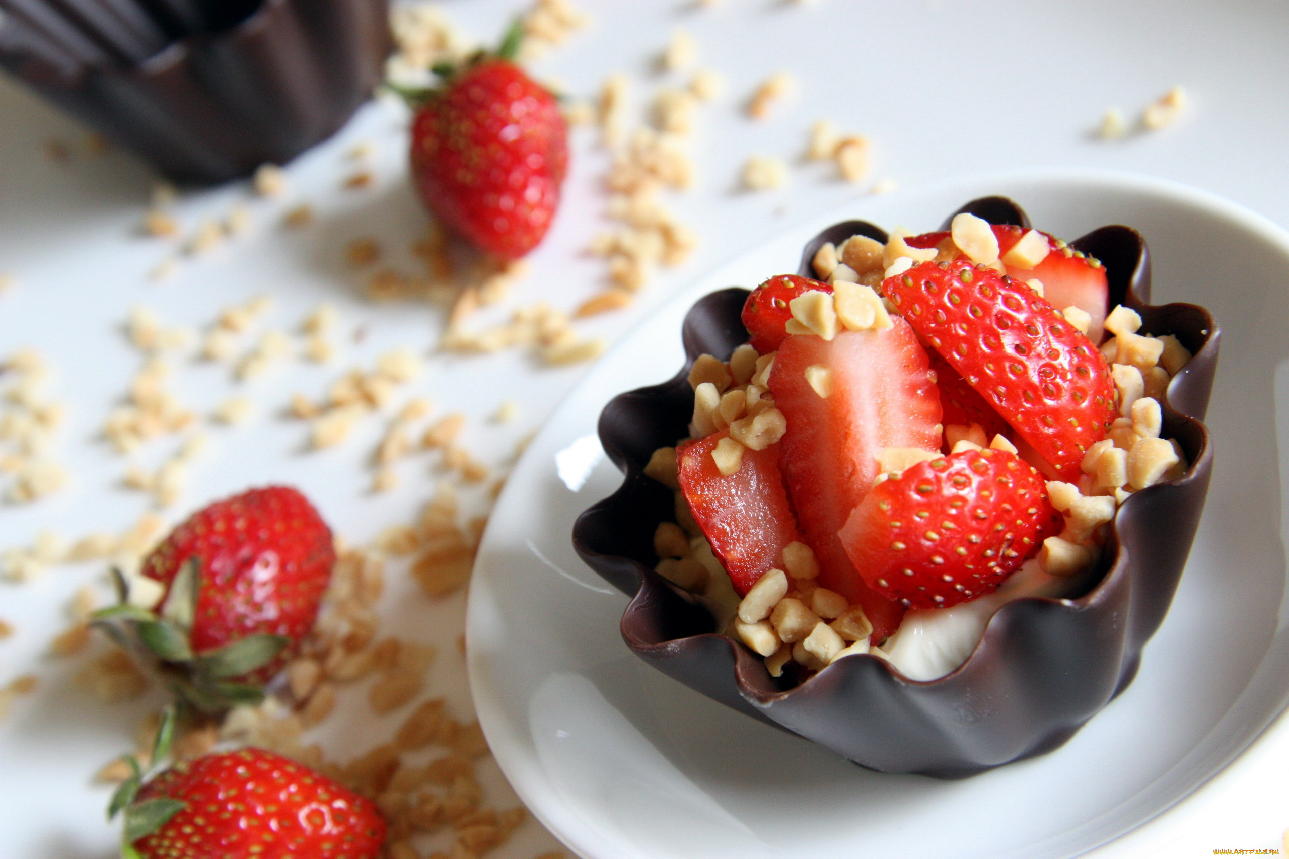 еда, мороженое, , десерты, лакомство, клубника, десерт