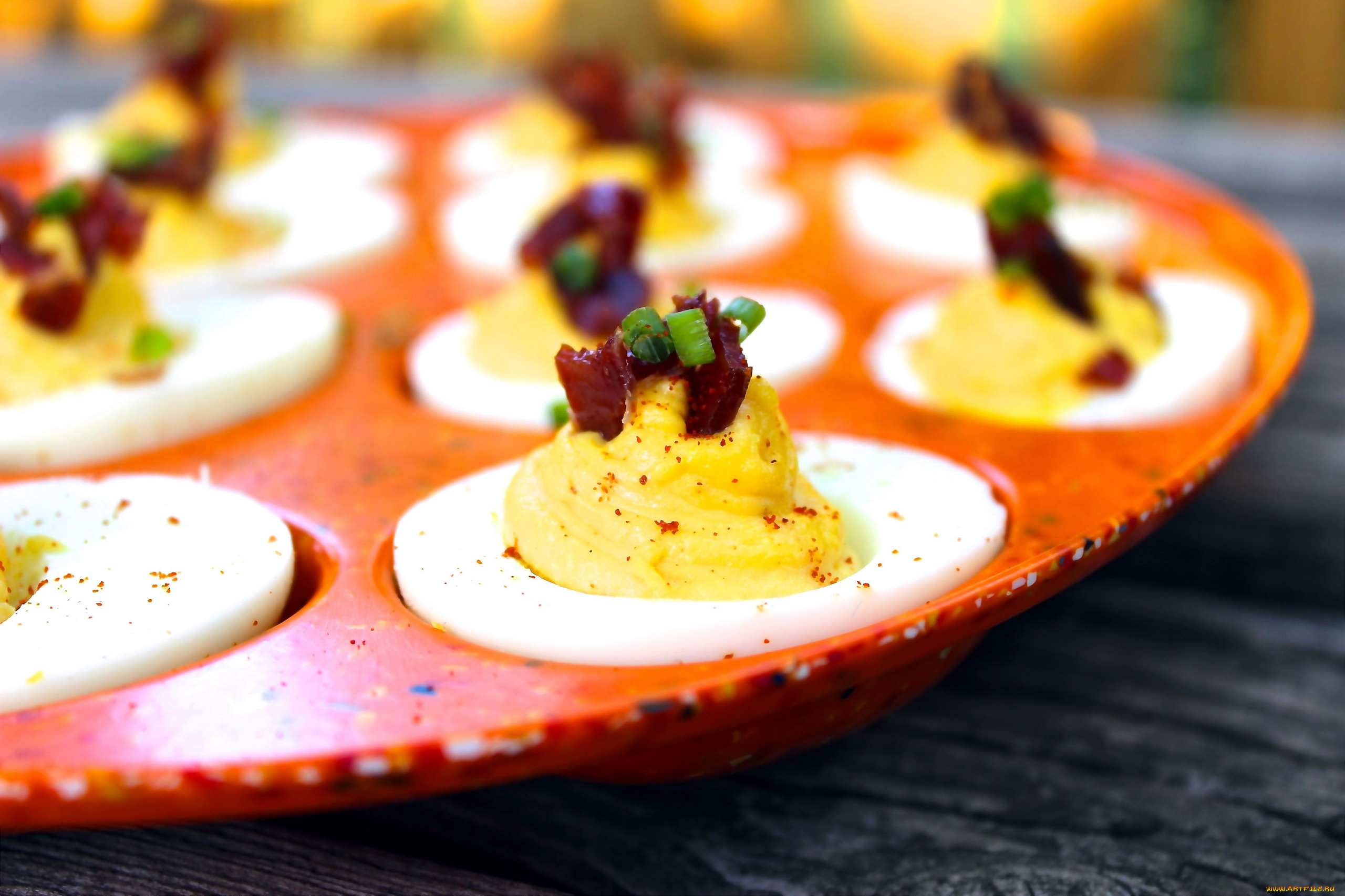 еда, Яичные, блюда, яйца, фаршированные