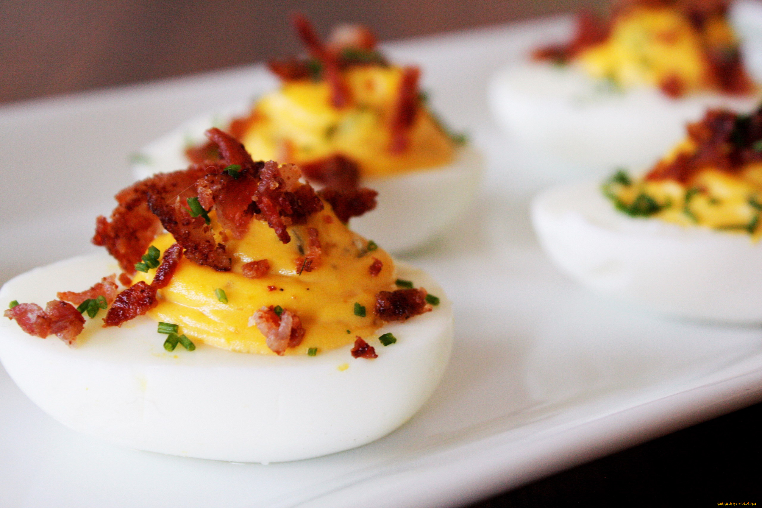 еда, Яичные, блюда, яйца, фаршированные