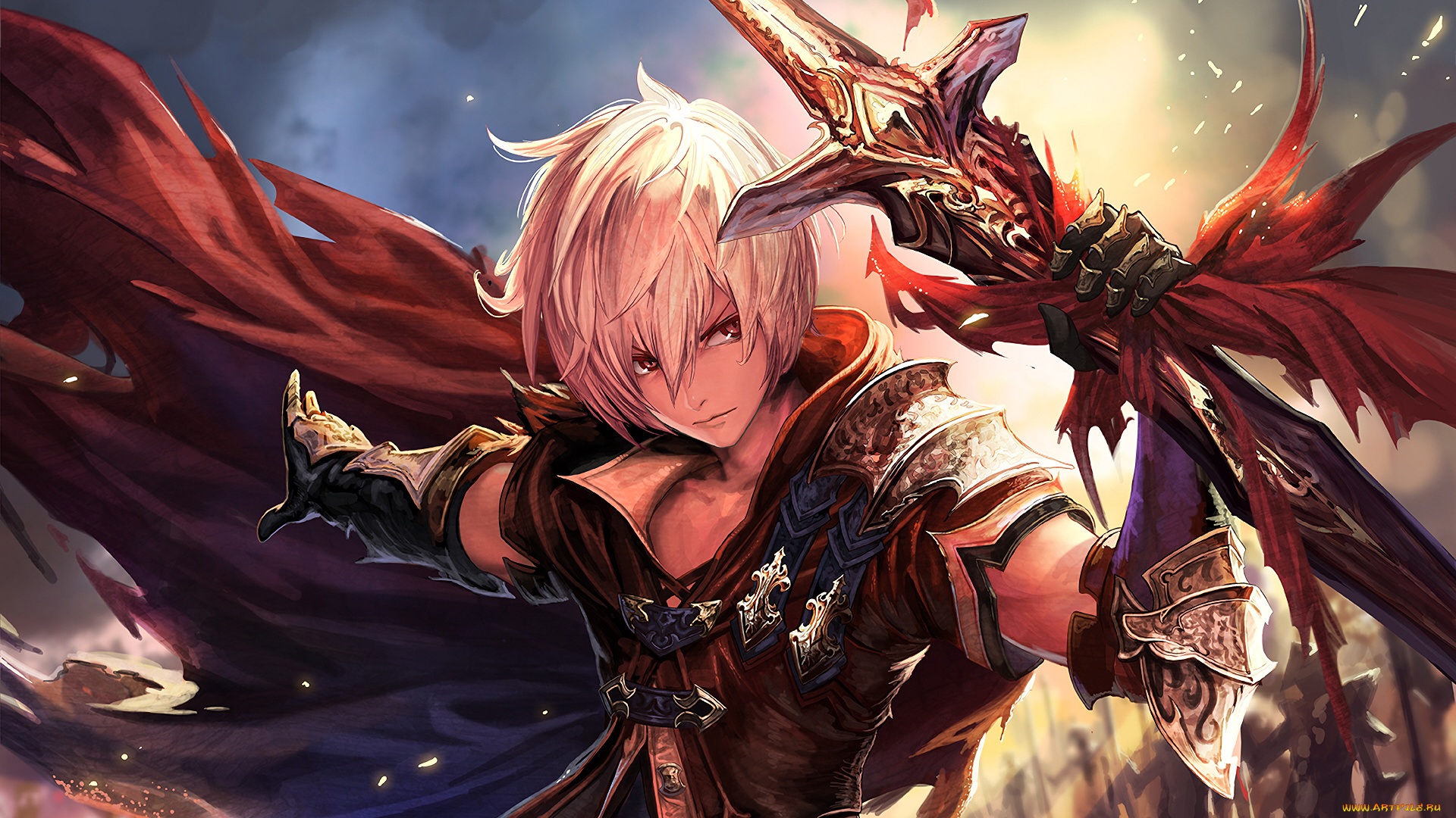 аниме, shingeki, no, bahamut, ярость, бахамута