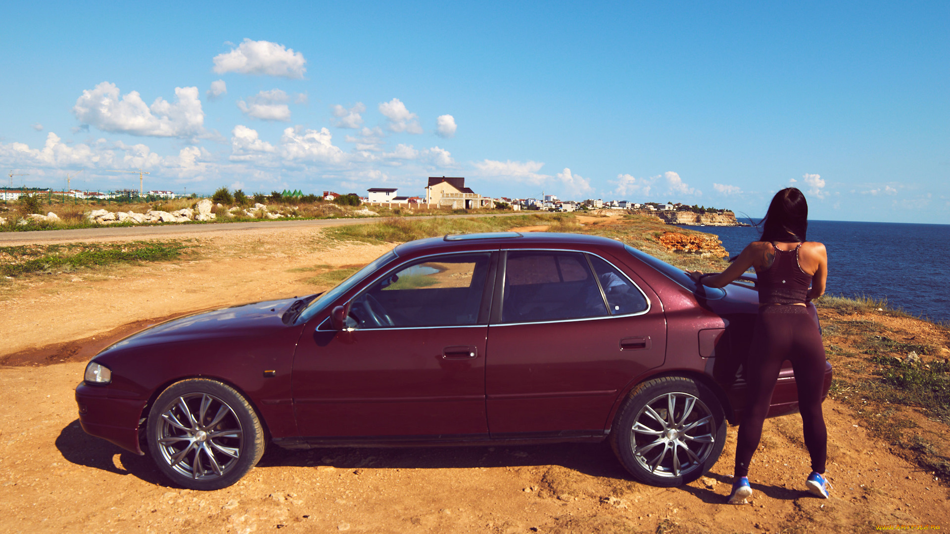 автомобили, -авто, с, девушками, toyota, camry