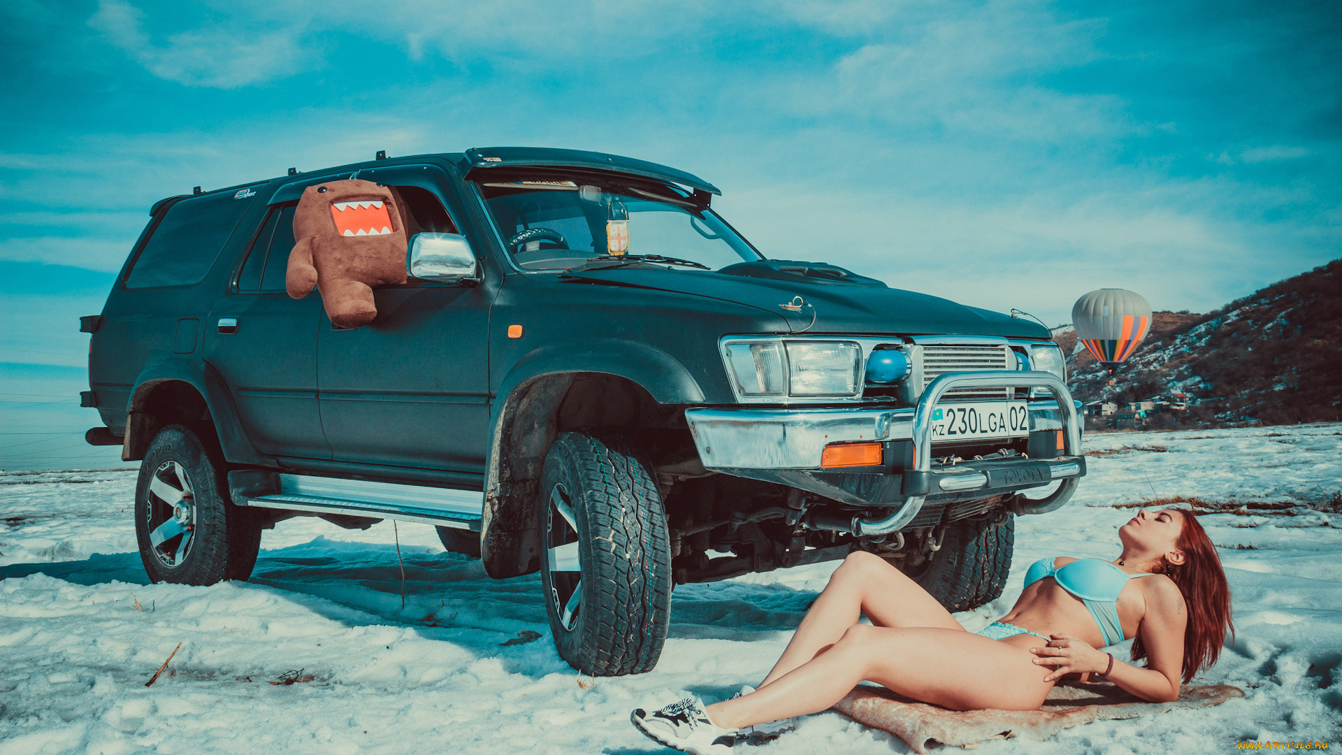 автомобили, -авто, с, девушками, toyota, land, cruiser, prado