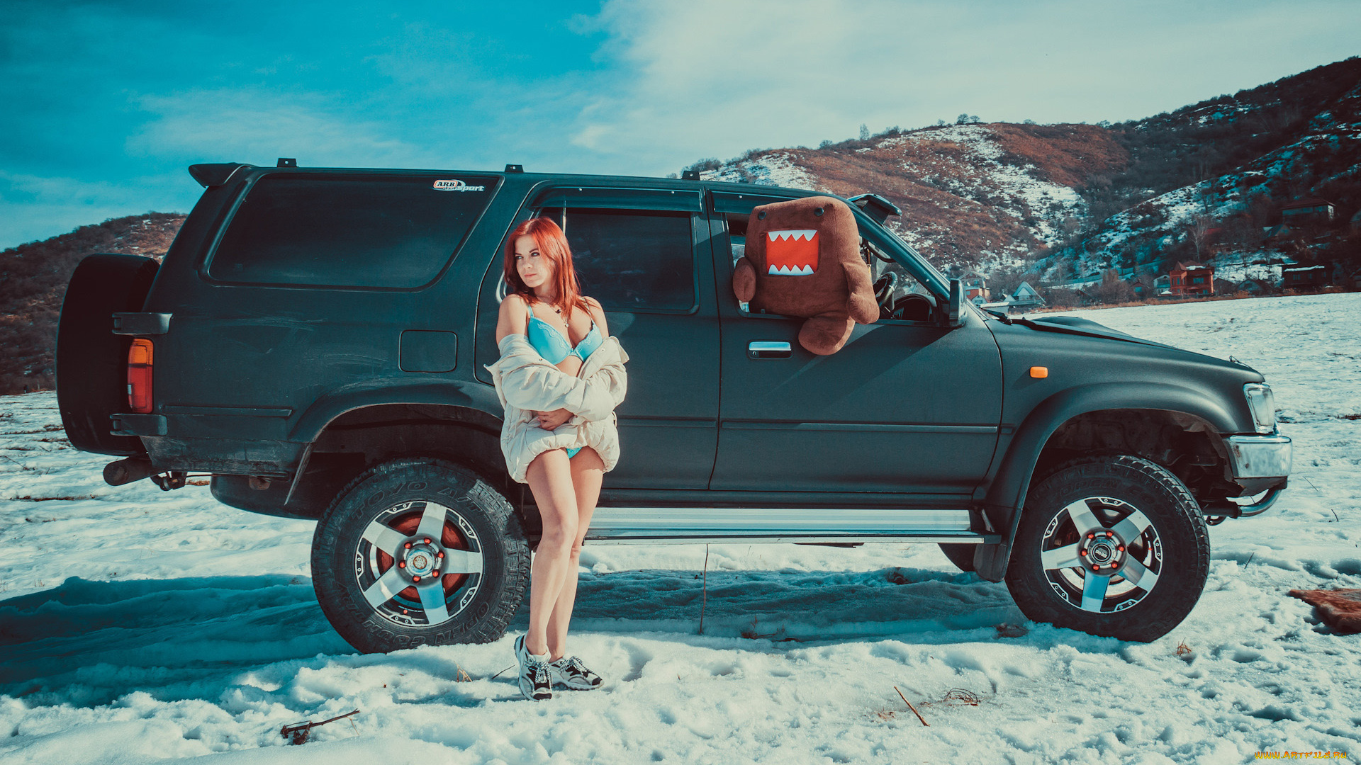 автомобили, -авто, с, девушками, toyota, land, cruiser, prado