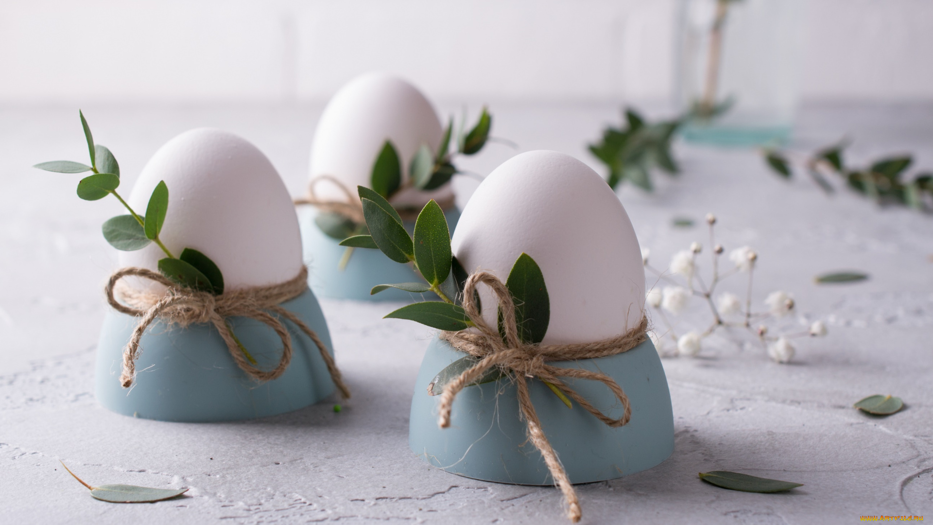 еда, яйца, листья, подставка, веточки