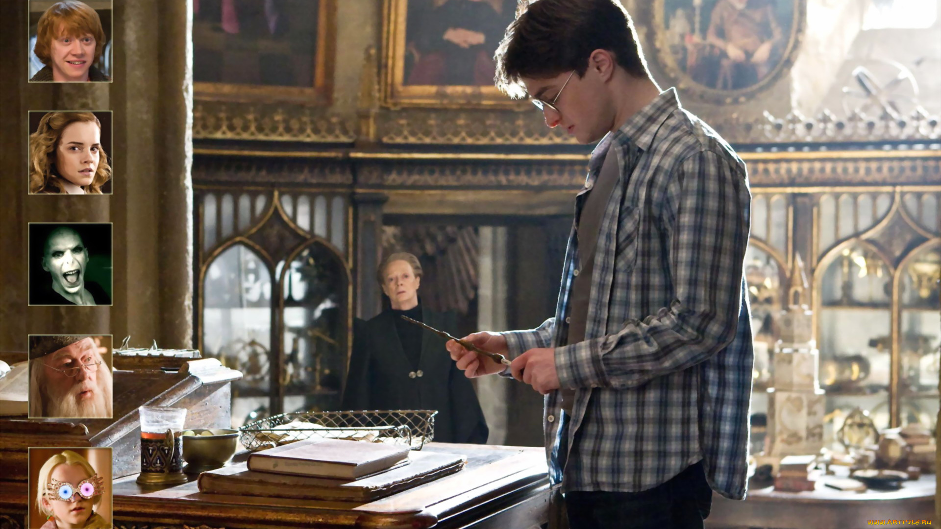 кино, фильмы, harry, potter, and, the, half-blood, prince, гарри, потер, макгонагалл, палочка, рубашка, стол