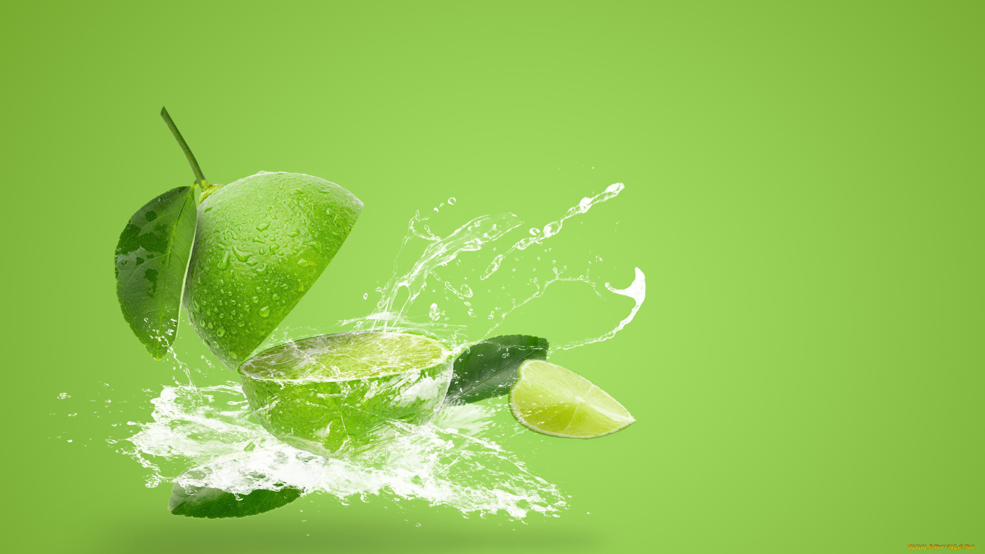 векторная, графика, еда, , food, вода, брызги, зеленый, всплеск, лайм, цитрус
