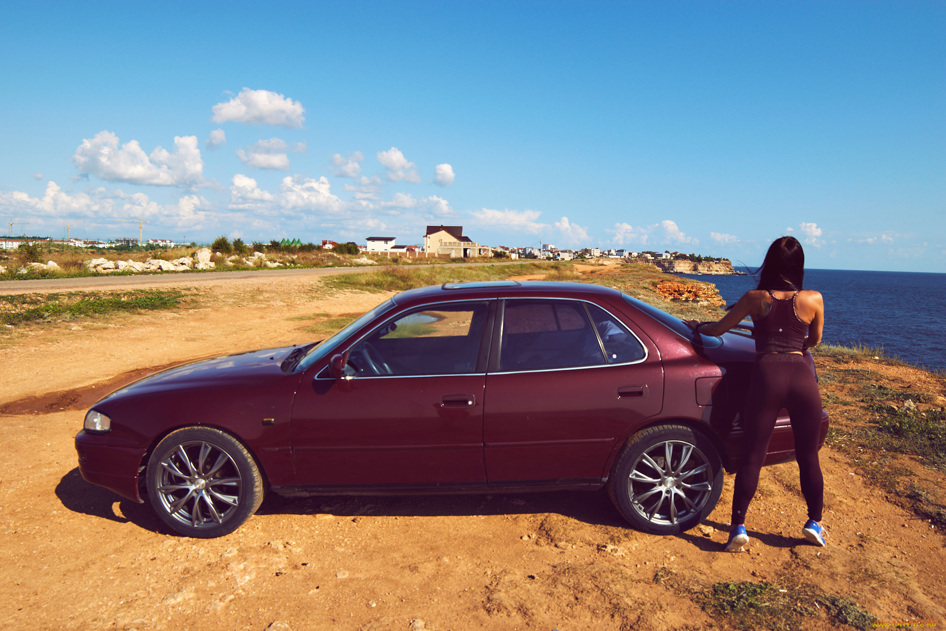 автомобили, -авто, с, девушками, toyota, camry