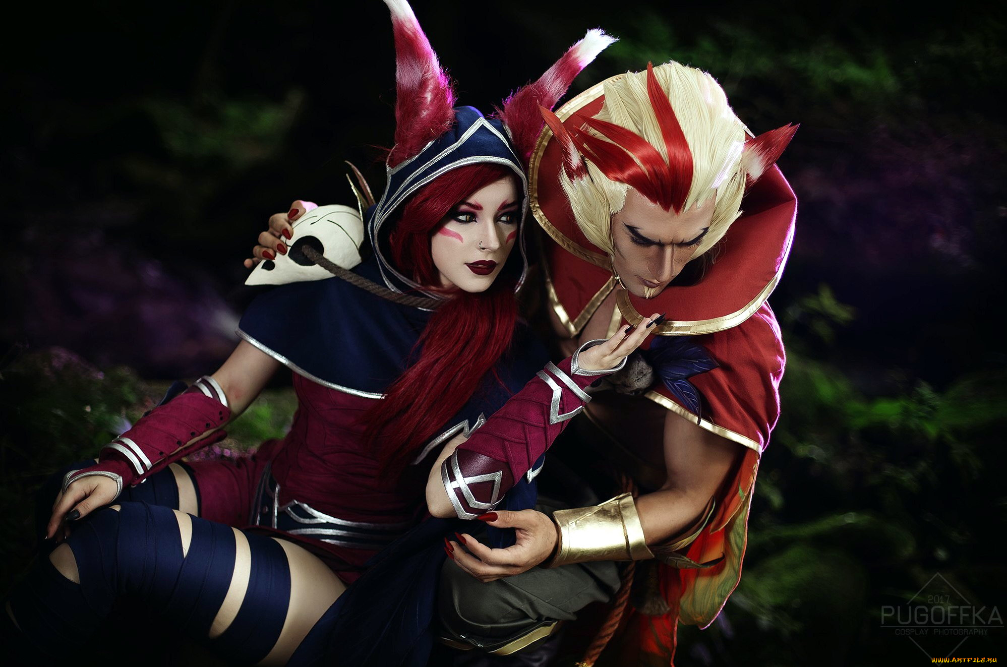 разное, маски, , карнавальные, костюмы, rakan, league, of, legends, xayah, косплей, пара