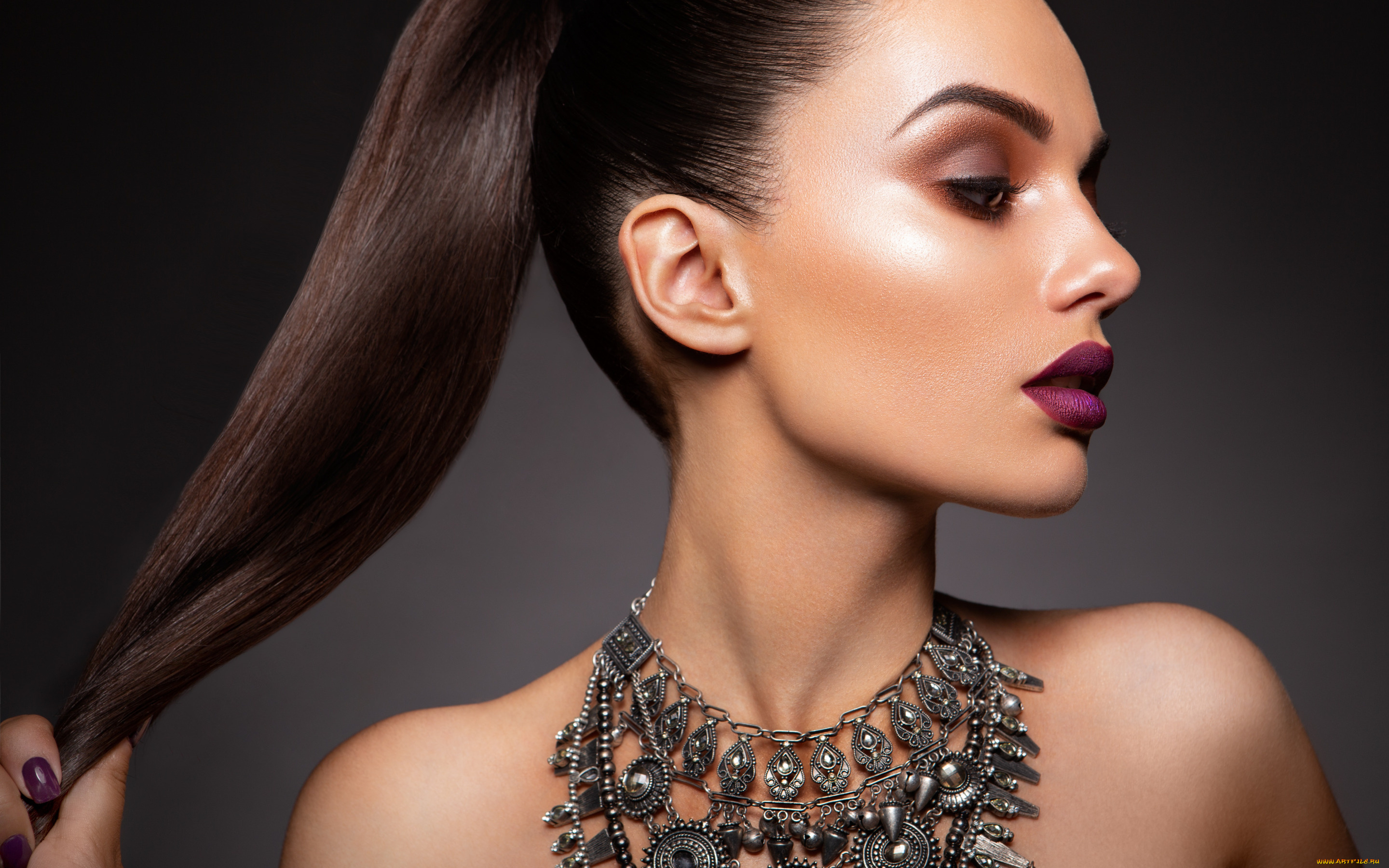 девушки, -, лица, , портреты, девушка, портрет, макияж, прическа, girl, woman, колье, hair, фотомодель, makeup, korabkova