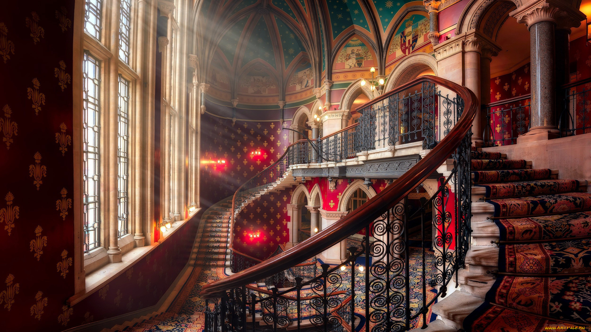 pancras, renaissance, hotel, london, интерьер, холлы, , лестницы, , корридоры, pancras, renaissance, hotel