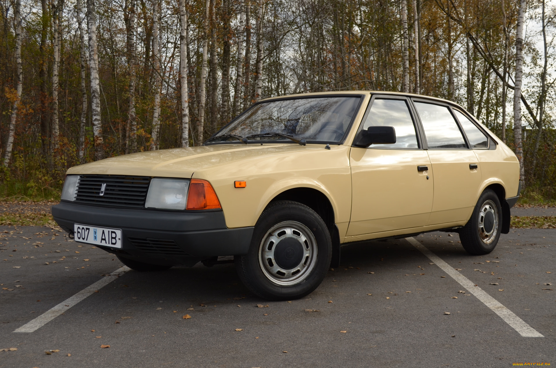 москвич-, 2141, автомобили, москвич, москвич-, 2141, автомобиль, жёлтый, ретро, деревья