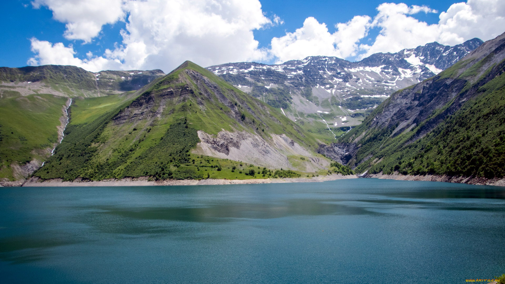 lac, de, grand, maison, french, alps, природа, реки, озера, lac, de, grand, maison, french, alps