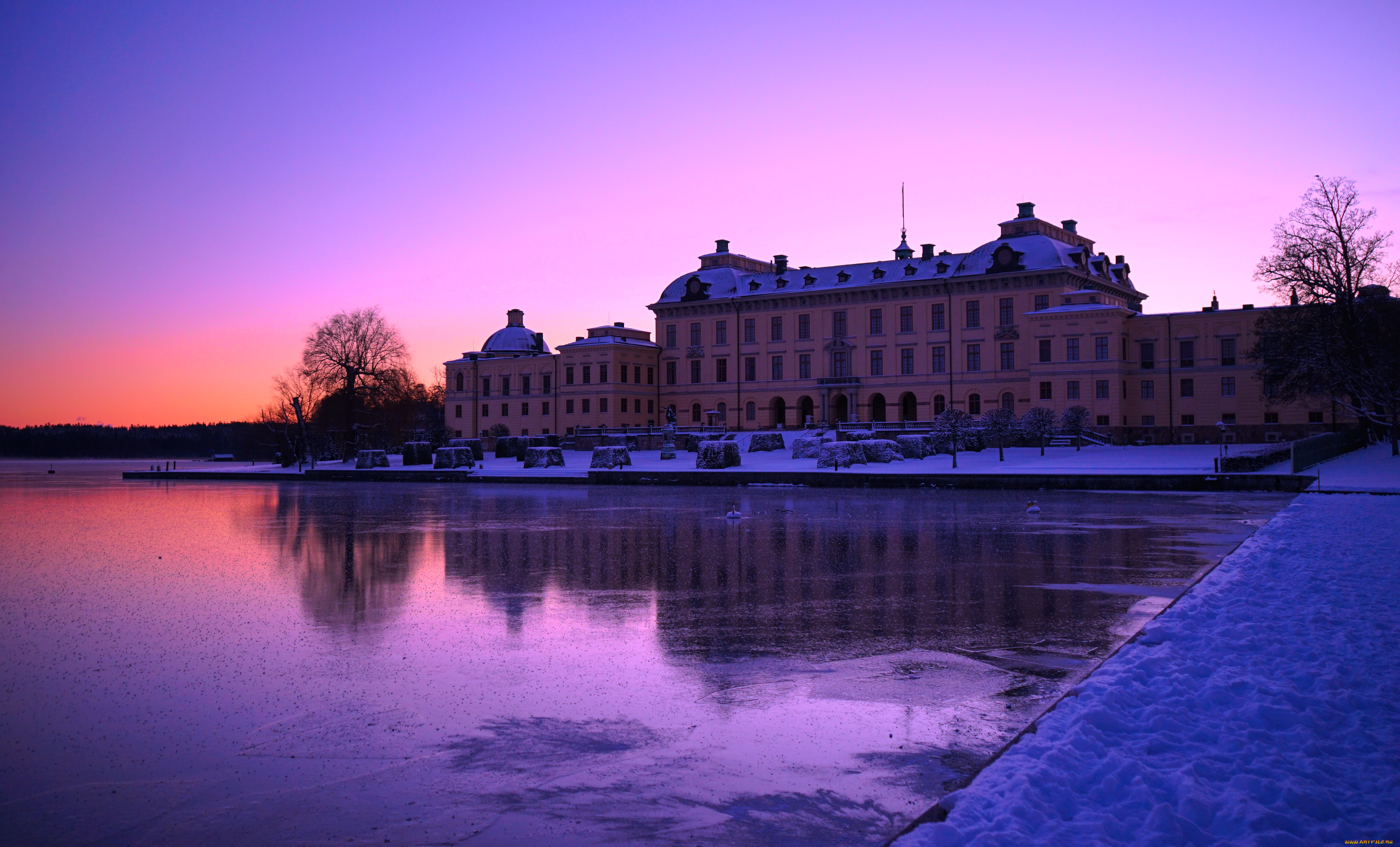 города, -, дворцы, , замки, , крепости, дротнинггольм, замок, швеция, остров, ловeн, озерo, меларен, cтокгольм, архитектурный, стиль, барокко, drottningholm, palace