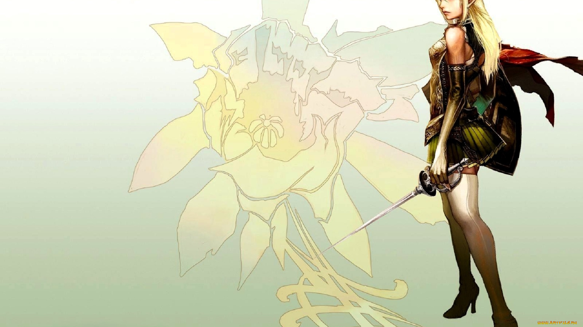 видео, игры, lineage, ii, , the, chaotic, chronicle, эльфийка, оружие