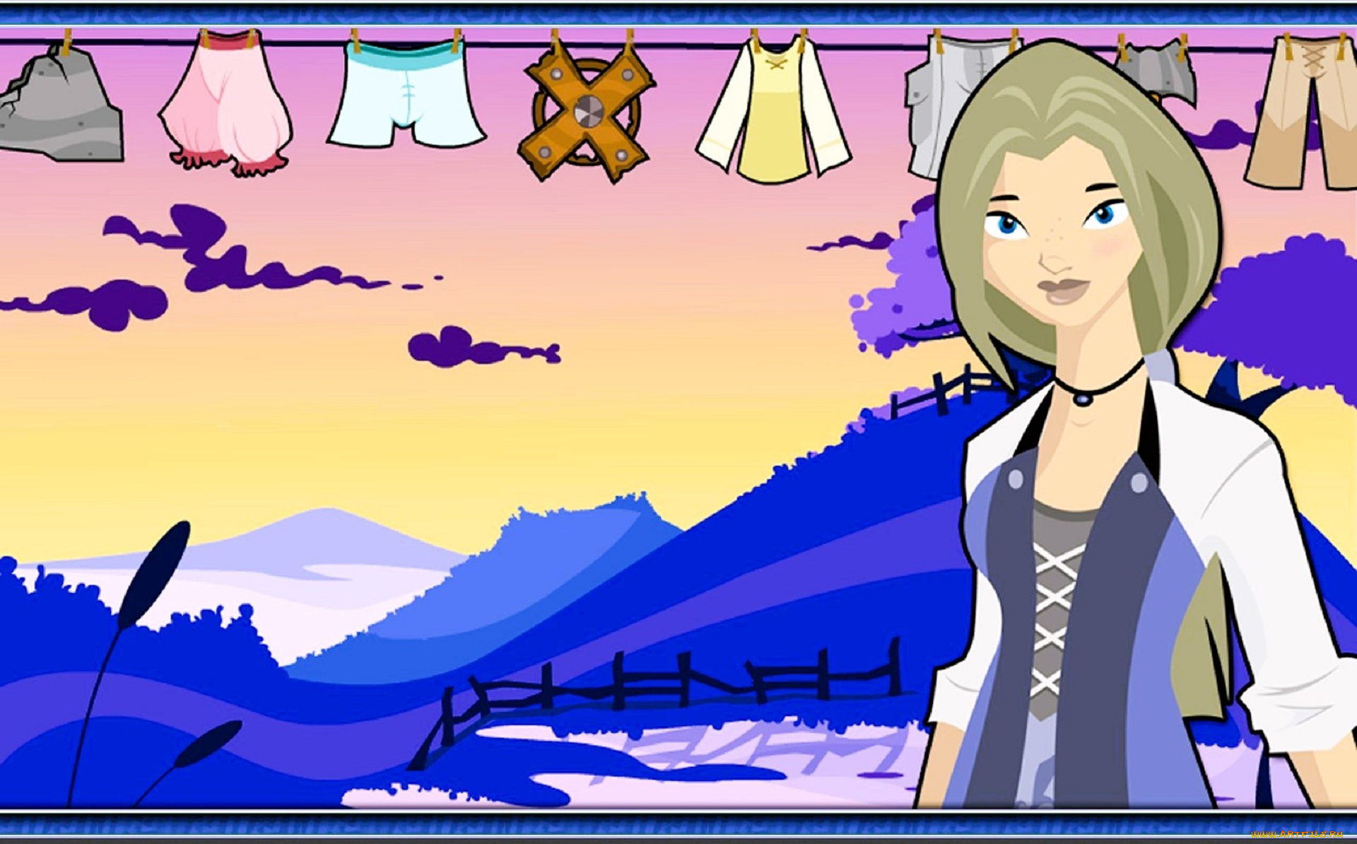 видео, игры, twin, skies, девушка, горы, белье