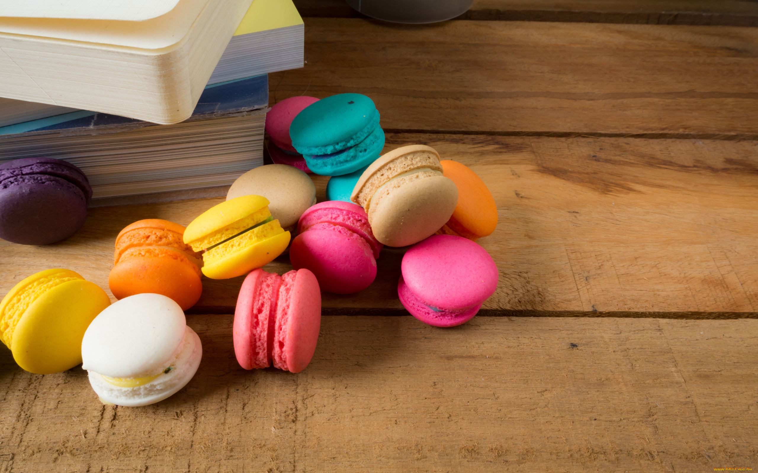 еда, макаруны, лакомство, печенье, ассорти