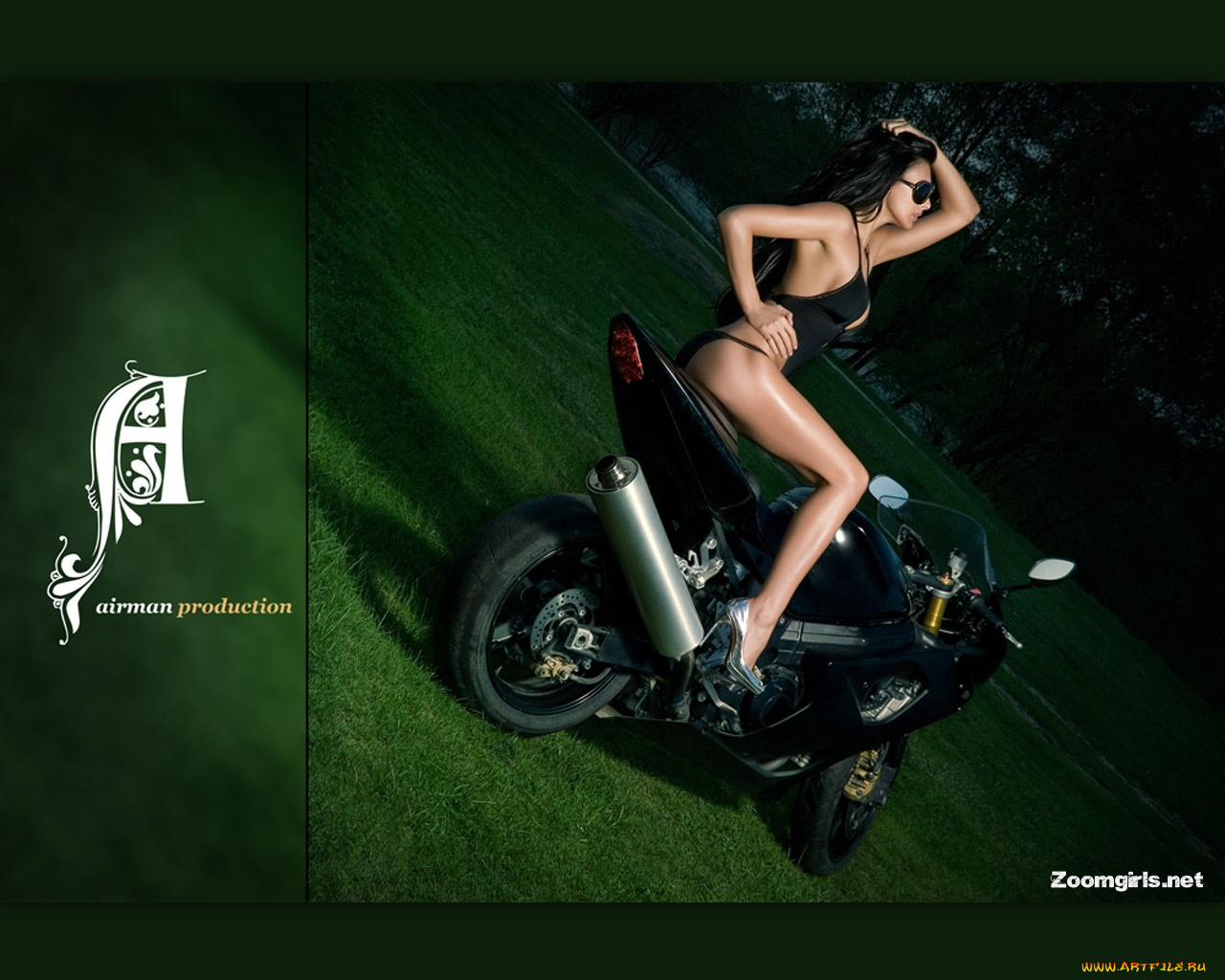 мотоциклы, мото, девушкой