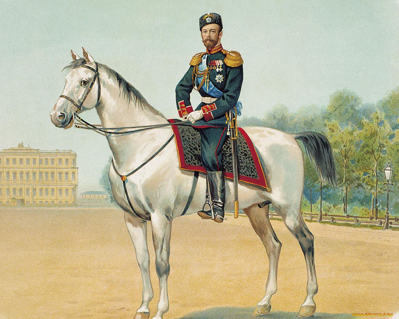 царь, николай, ii, рисованные, люди