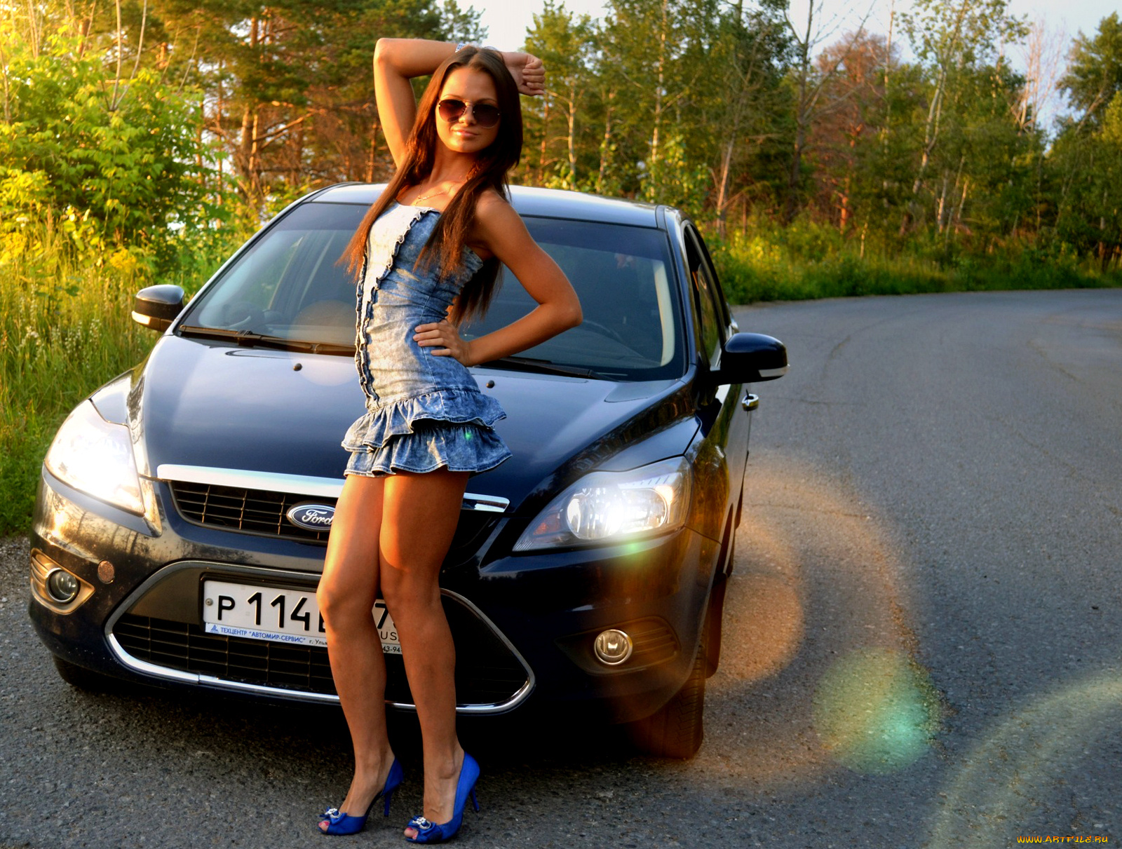 автомобили, авто, девушками