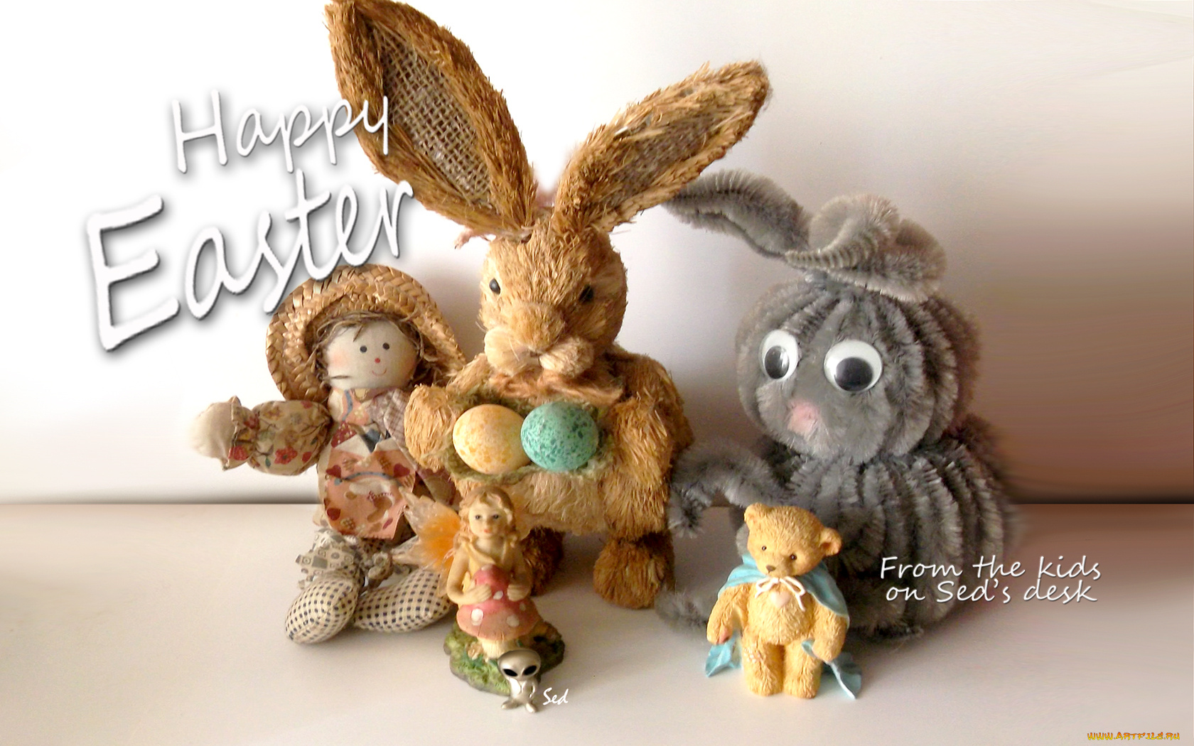 праздничные, пасха, медвежонок, куклы, кролик