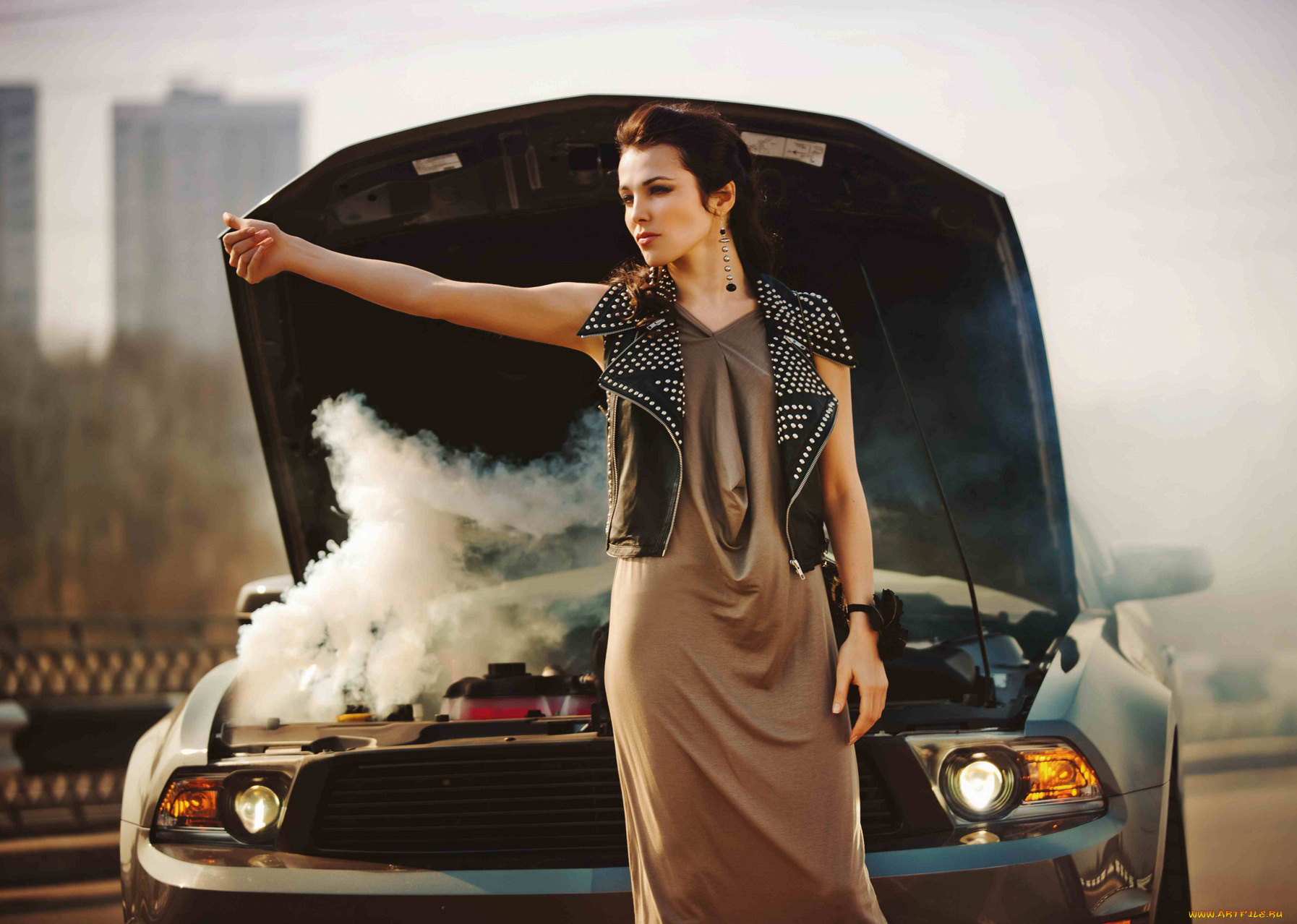 автомобили, авто, девушками